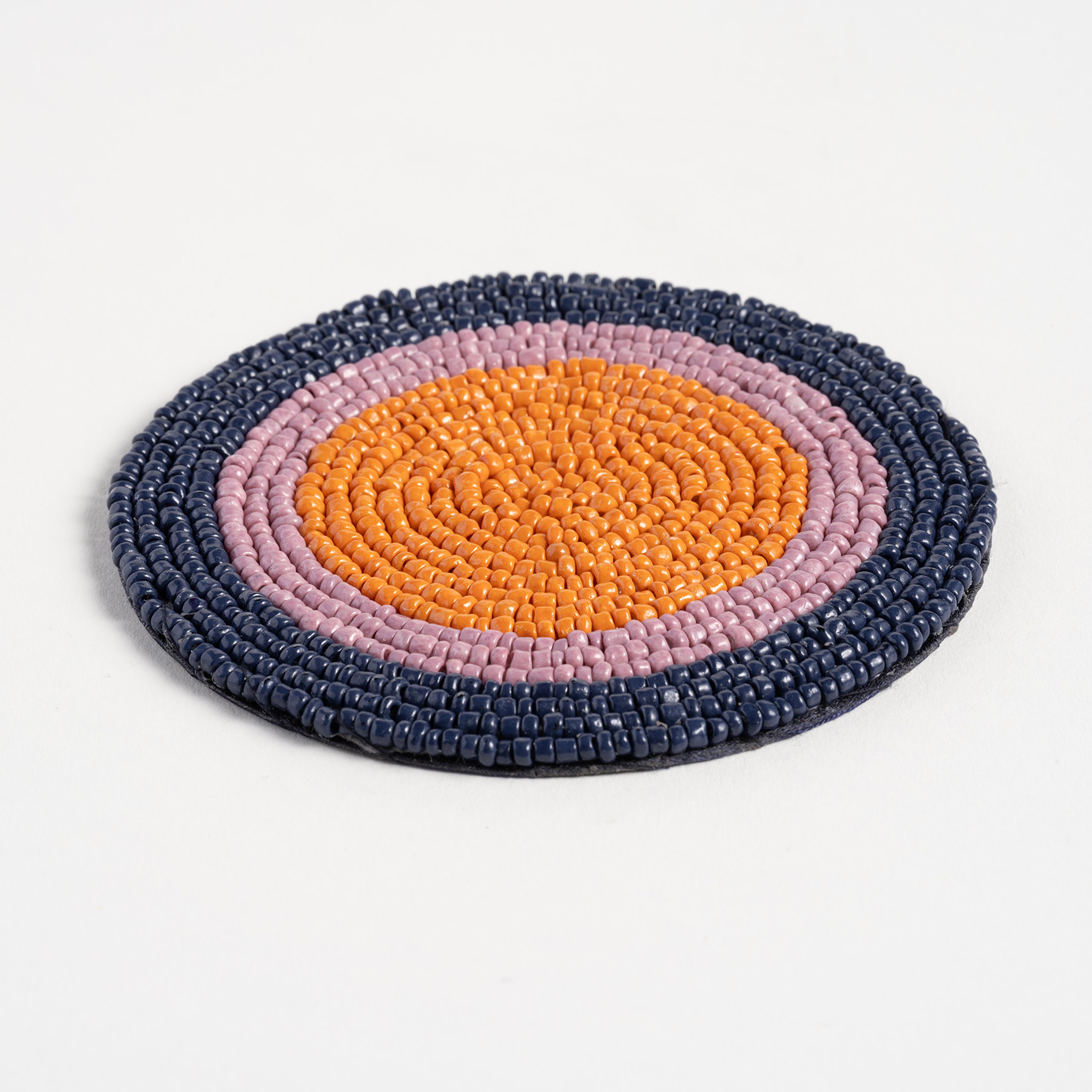 Khanpur Cam Boncuk Bardak Altlığı 10 Cm Renkli