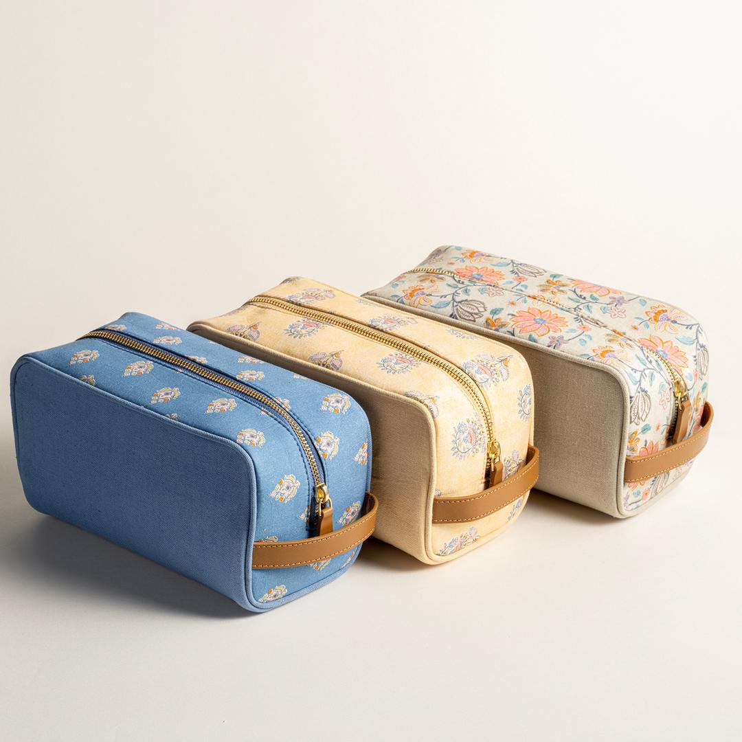 Noıda Baskılı Makyaj Çantası 9,75x5,25x5 Cm Yeşil