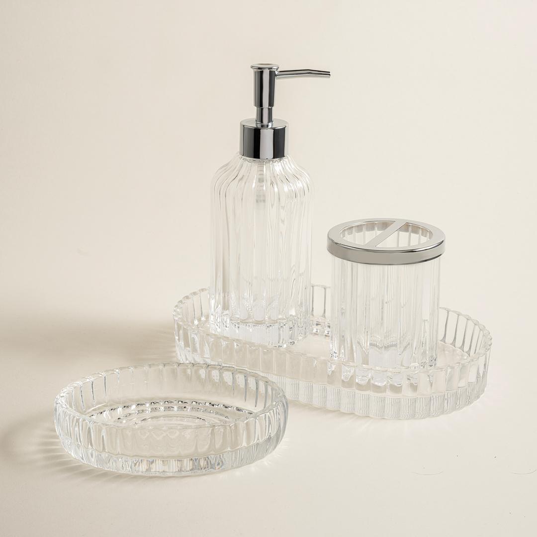 Wuyı Cam Katı Sabunluk 13.9x9.9x3 Cm Şeffaf