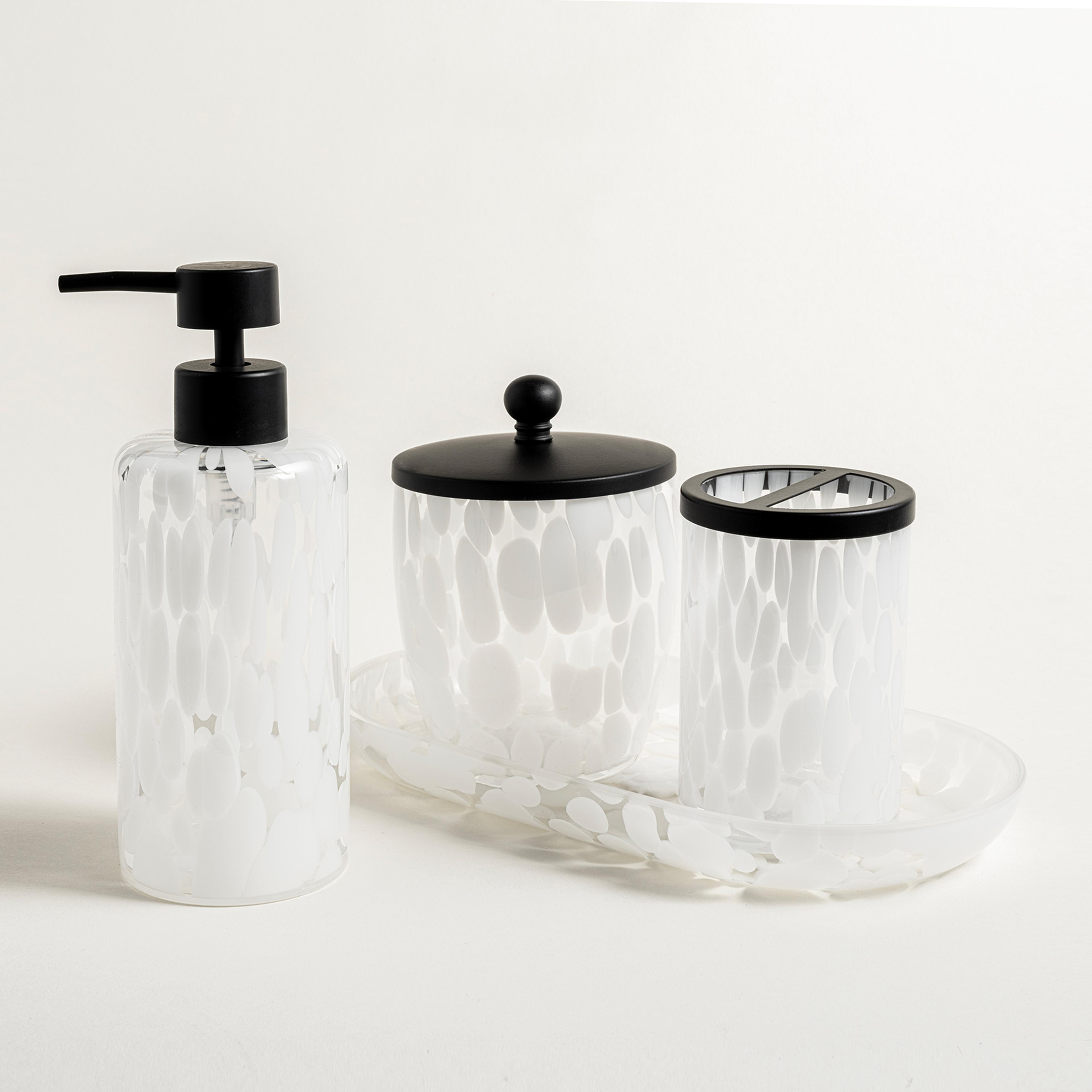 Wuyı Cam Sıvı Sabunluk 7x7x19 Cm Beyaz