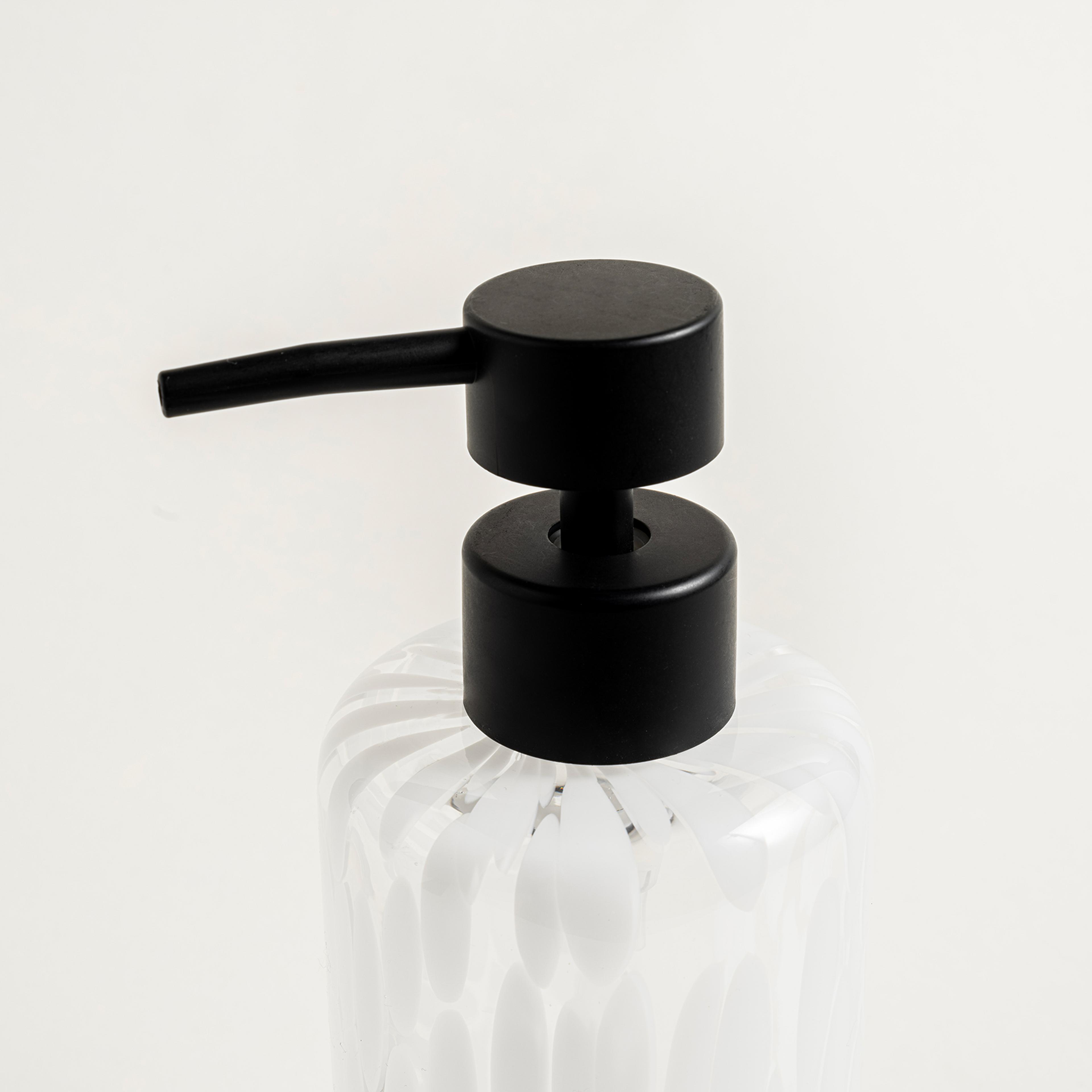 Wuyı Cam Sıvı Sabunluk 7x7x19 Cm Beyaz