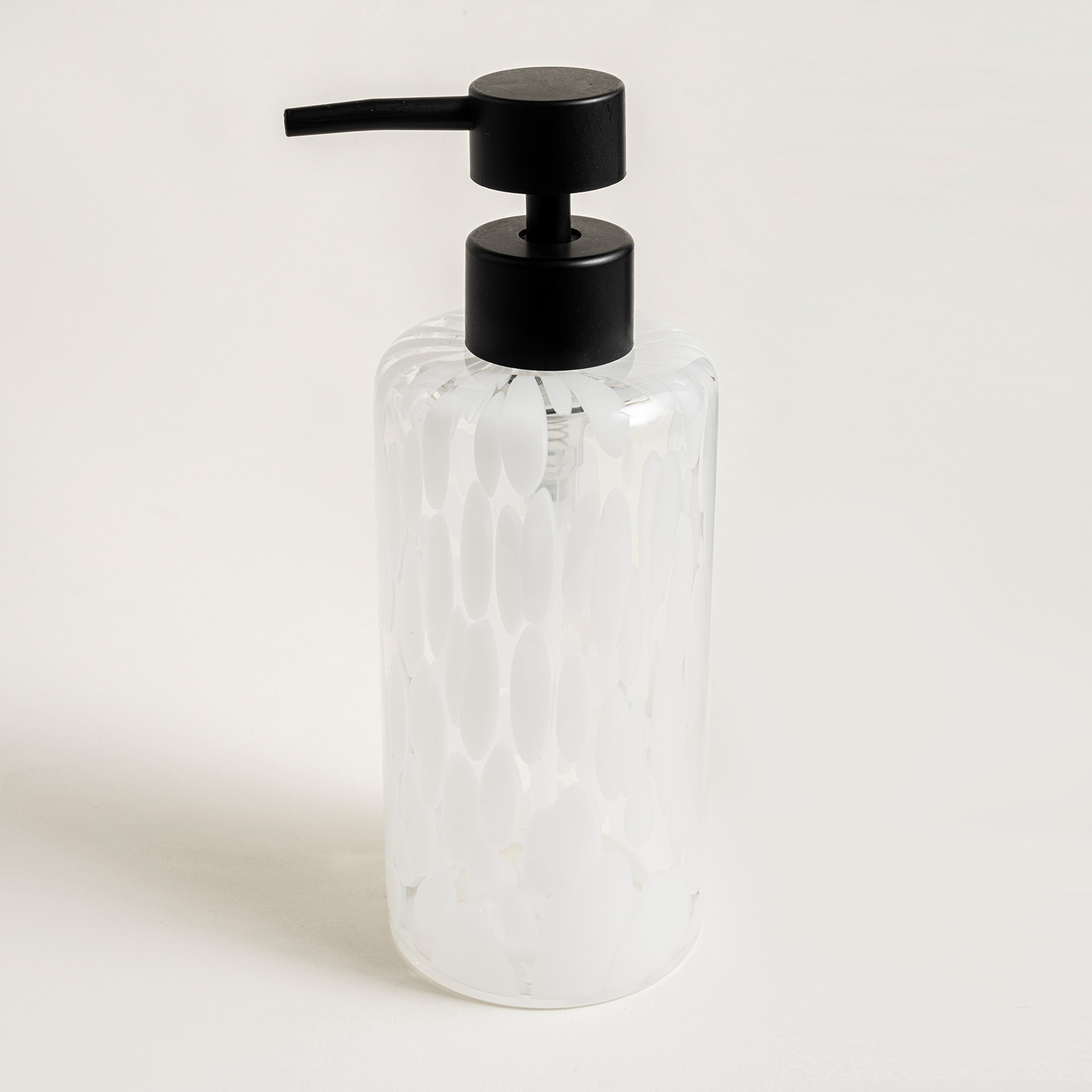 Wuyı Cam Sıvı Sabunluk 7x7x19 Cm Beyaz