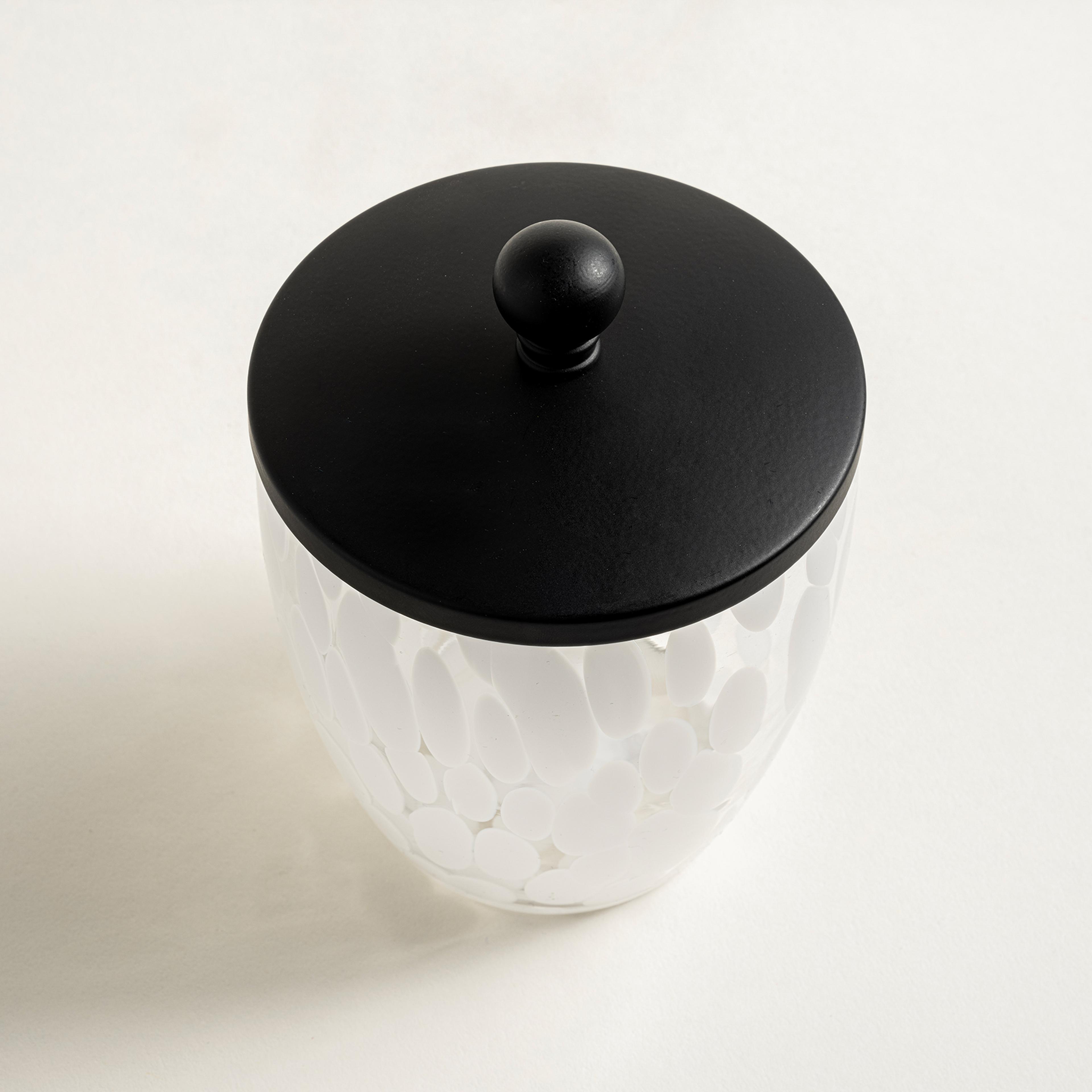 Wuyı Cam Pamukluk 9,6x9,6x13,8 Cm Beyaz