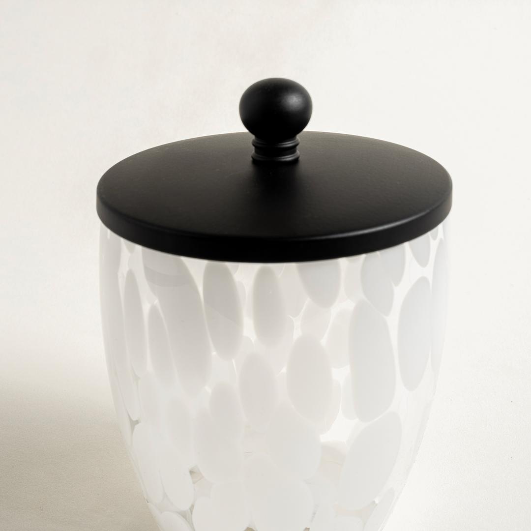 Wuyı Cam Pamukluk 9,6x9,6x13,8 Cm Beyaz