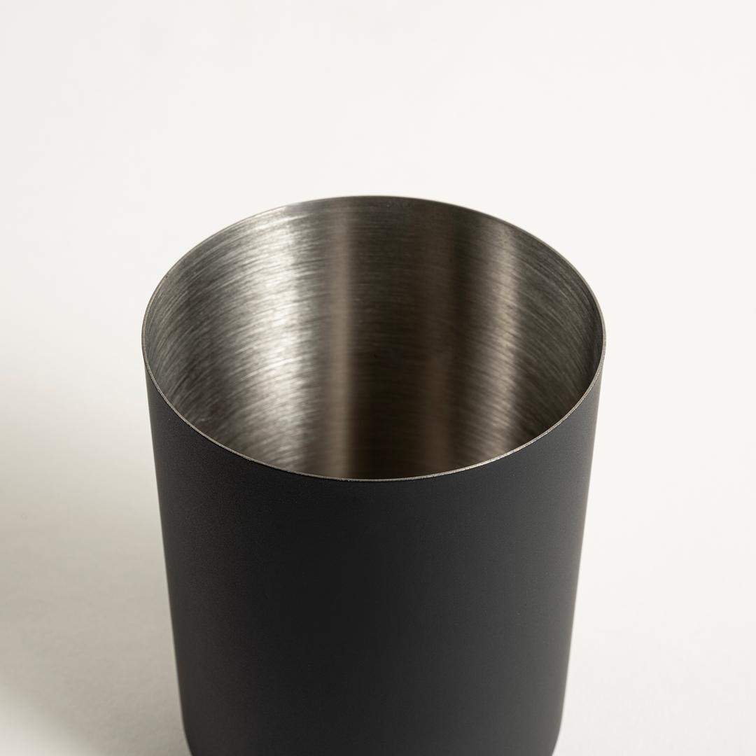 Wuyı Paslanmaz Çelik Diş Fırçalık 7.7x7.7x10.8 Cm Mat Siyah