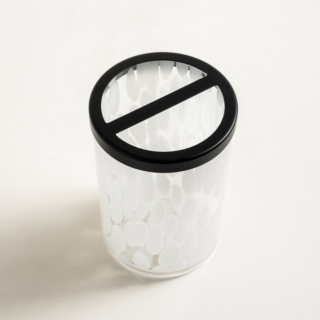 Wuyı Cam Diş Fırçalık 7.2x7.2x11 Cm Beyaz