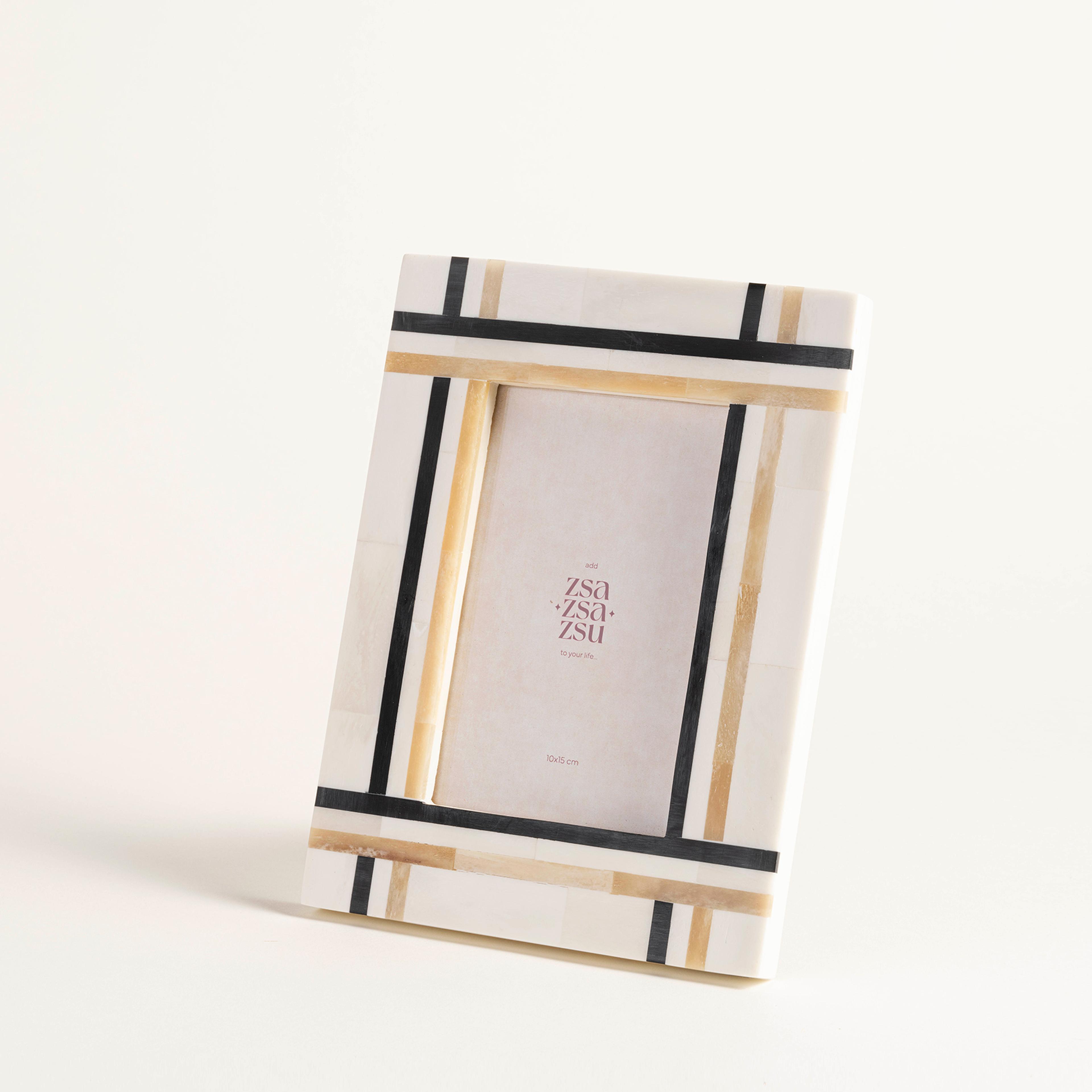 Jewar Kemik - Reçine - Mdf Çerçeve 16.2x20.2x2 Cm Bej