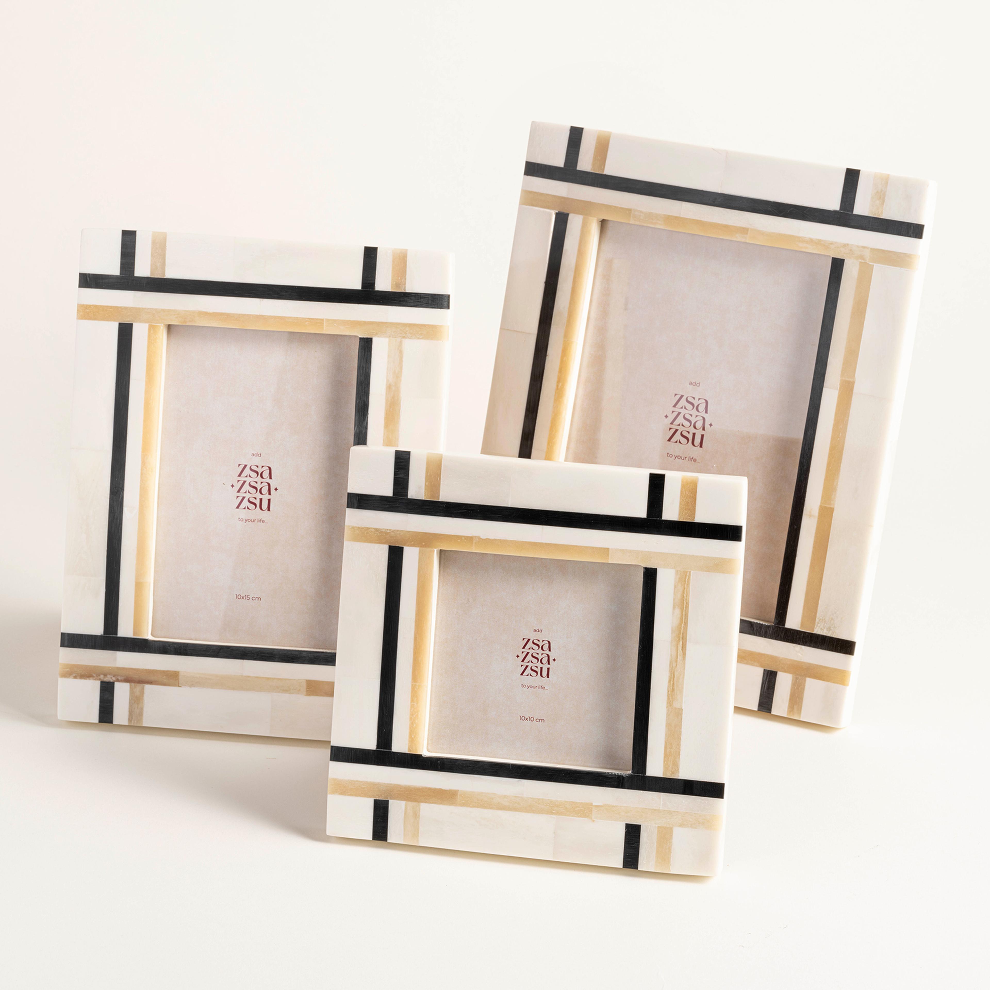 Jewar Kemik - Reçine - Mdf Çerçeve 18.8x24x2 Cm Bej