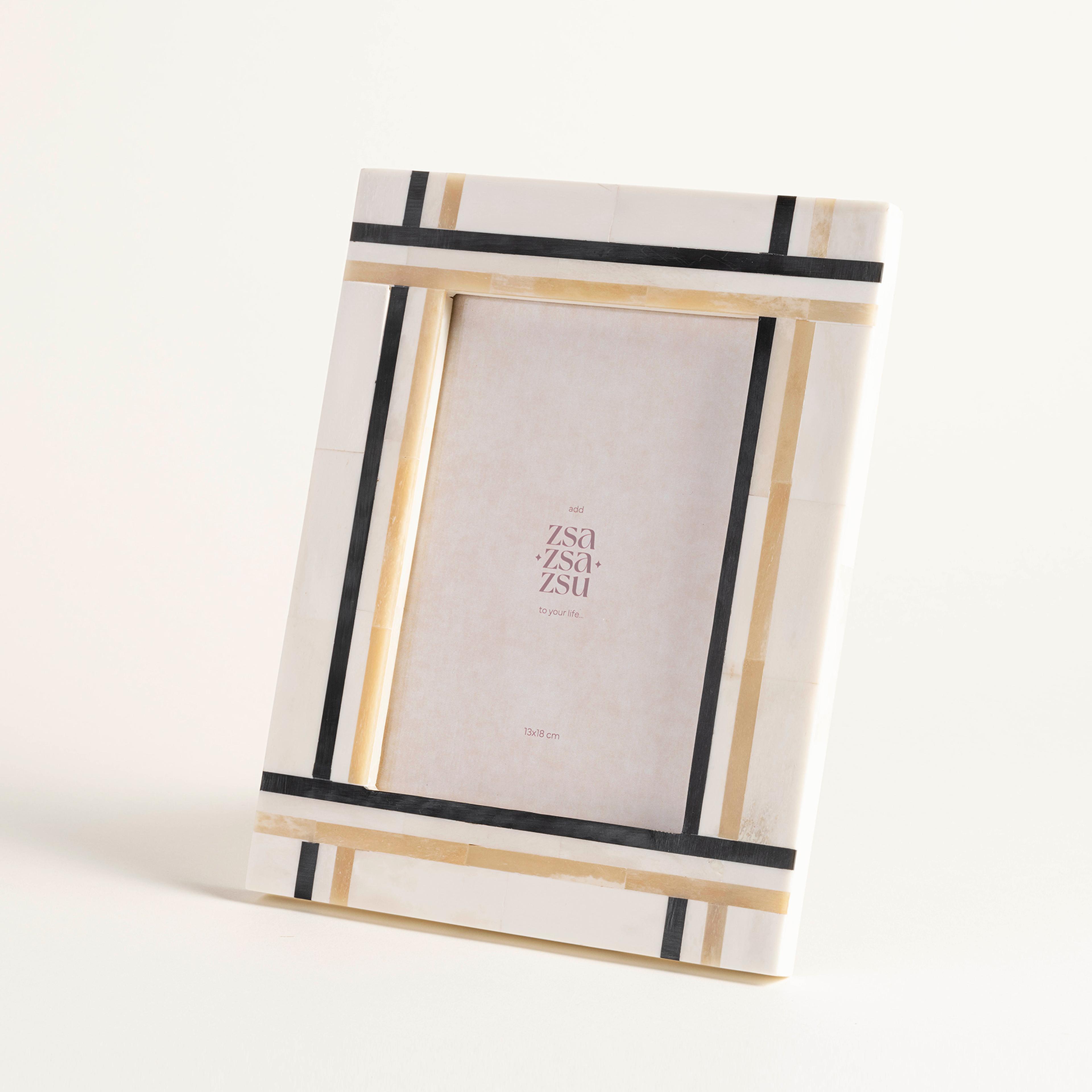 Jewar Kemik - Reçine - Mdf Çerçeve 18.8x24x2 Cm Bej