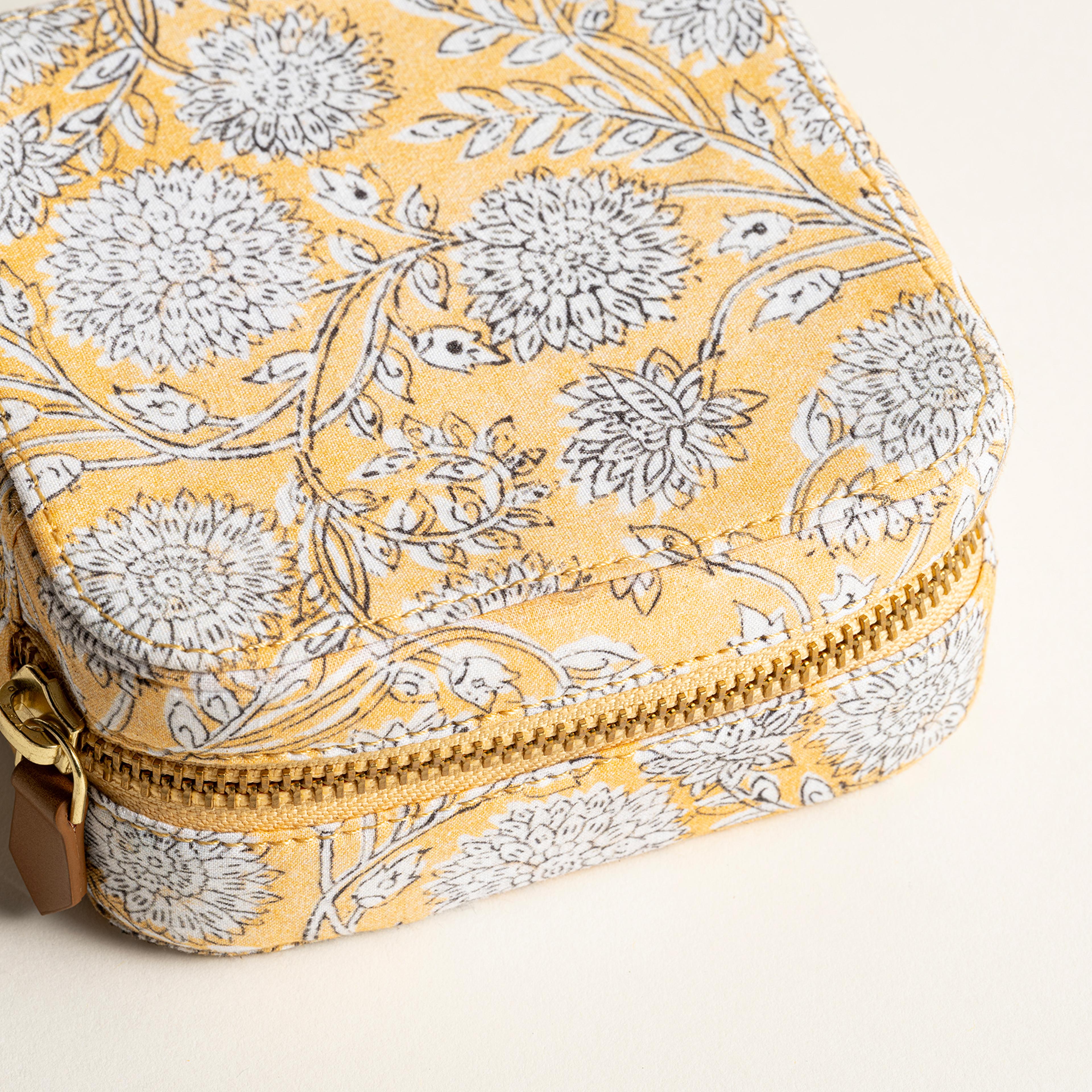 Noıda Baskılı Dekoratif Kutu 12.10x12.10 Cm Sarı