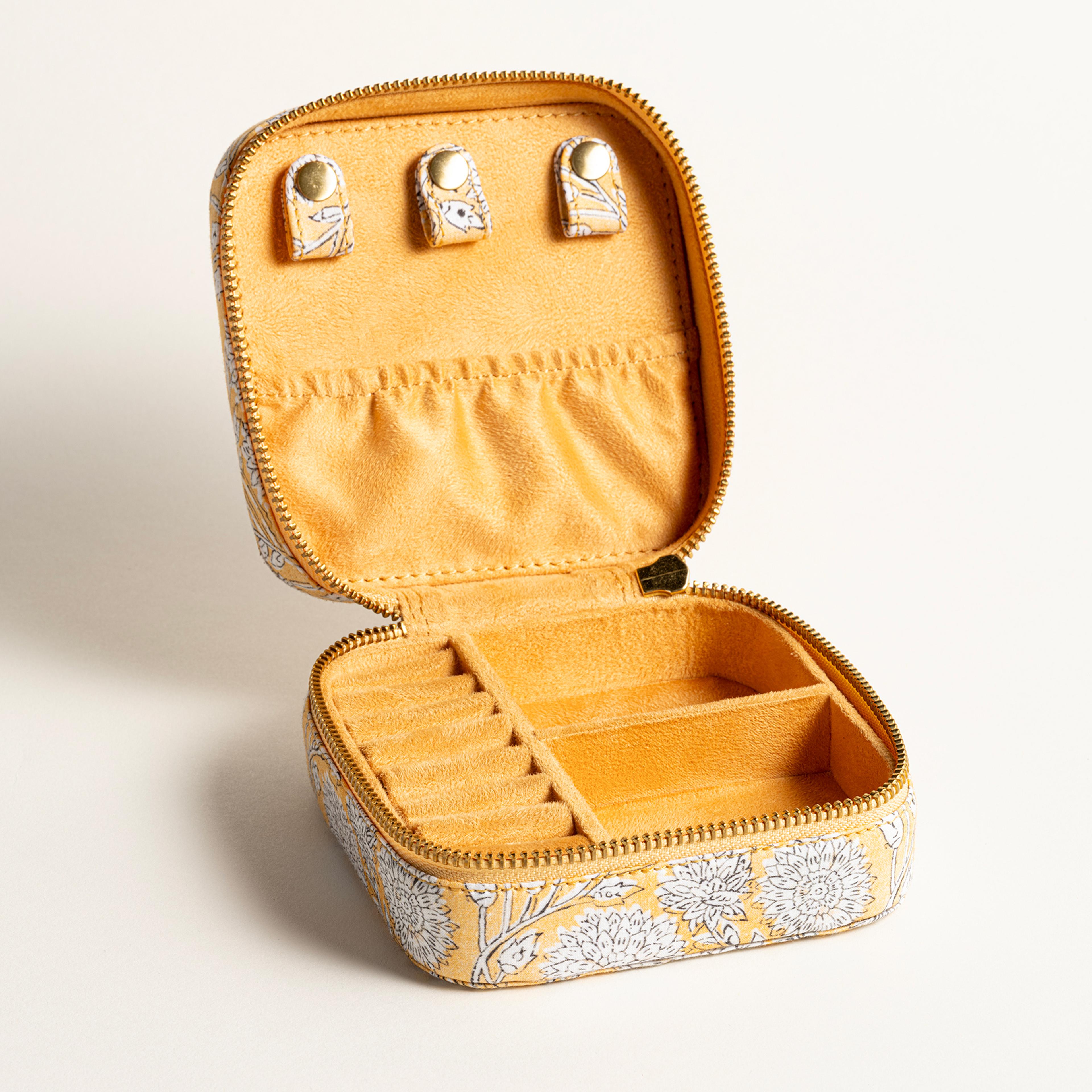 Noıda Baskılı Dekoratif Kutu 12.10x12.10 Cm Sarı