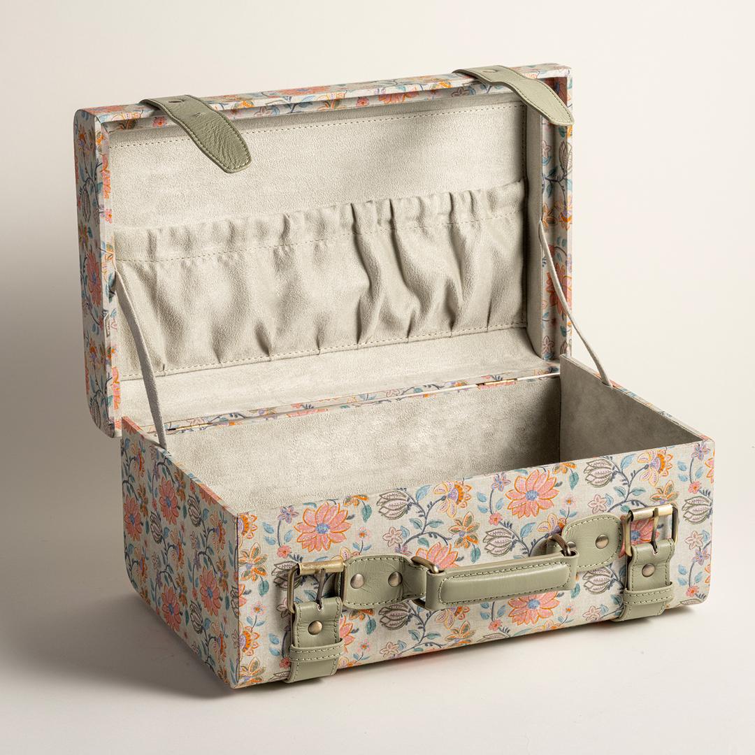 Noıda Pamuk Dekoratif Kutu 37.50x23.50x16.50 Cm Yeşil