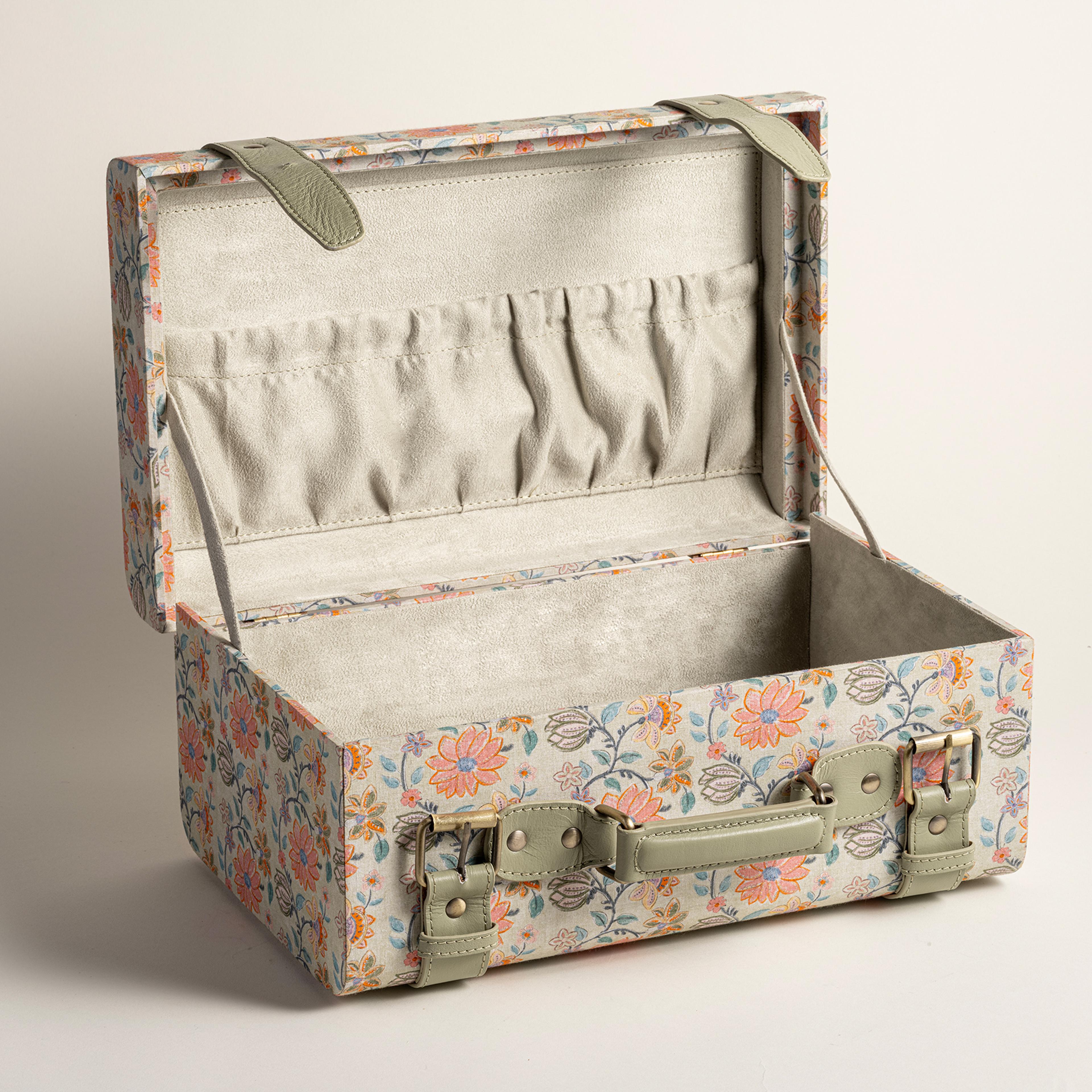 Noıda Pamuk Dekoratif Kutu 37.50x23.50x16.50 Cm Yeşil