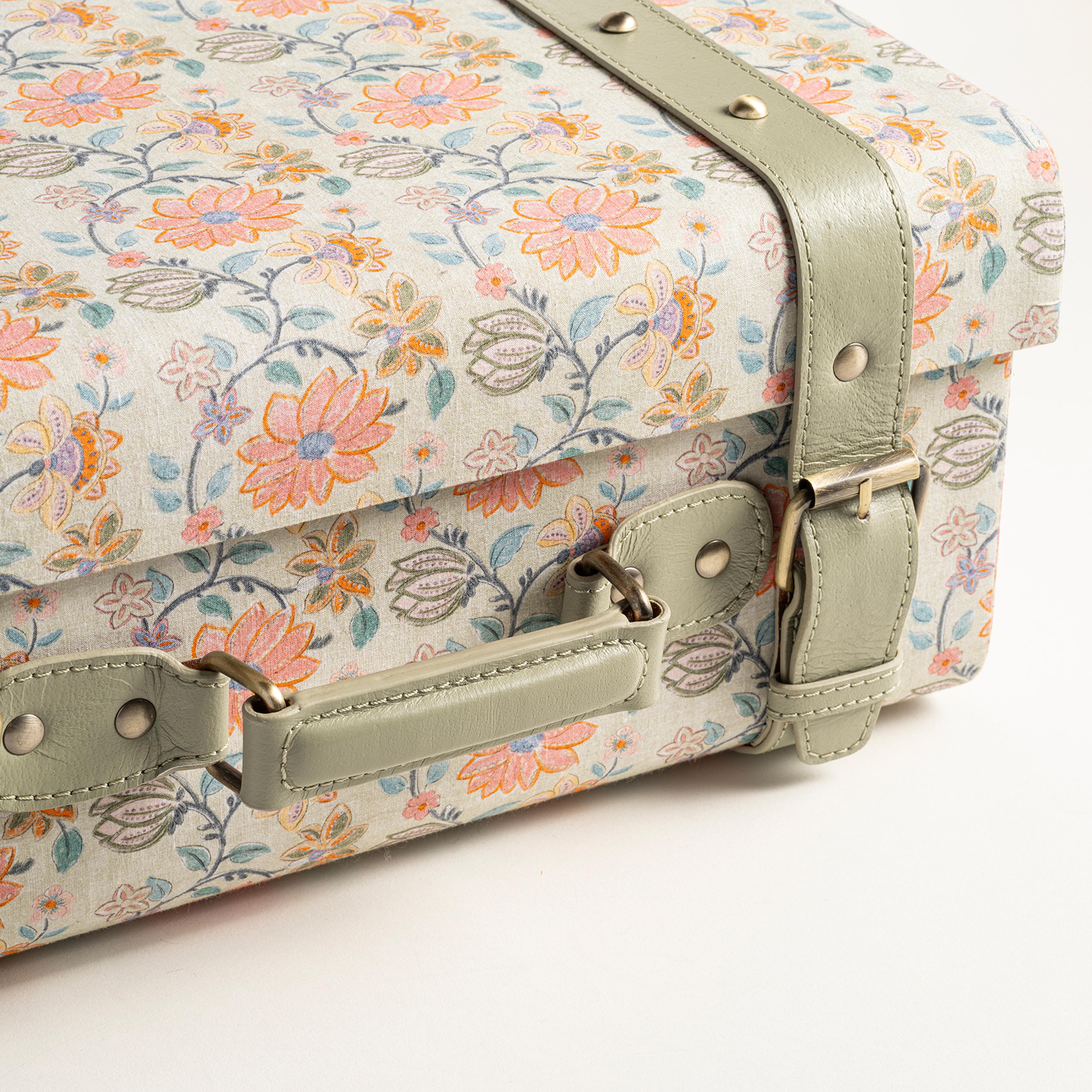 Noıda Pamuk Dekoratif Kutu 37.50x23.50x16.50 Cm Yeşil