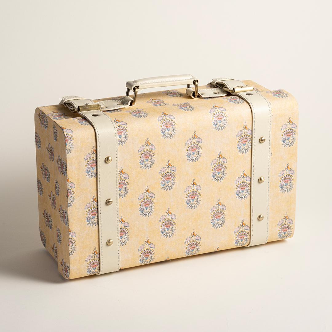 Noıda Pamuk Dekoratif Kutu 37.50x23.50x16.50 Cm Açık Sarı