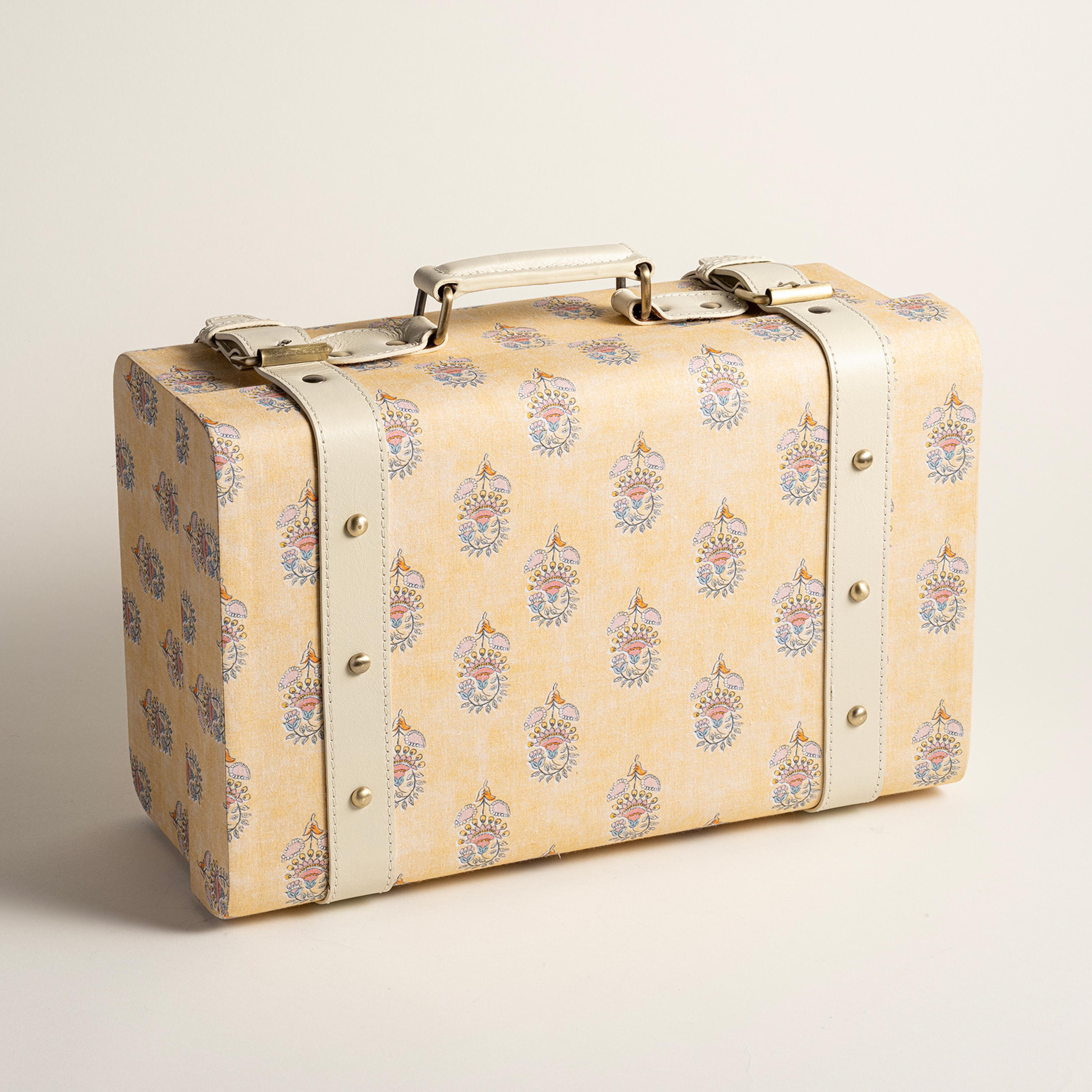 Noıda Pamuk Dekoratif Kutu 37.50x23.50x16.50 Cm Açık Sarı