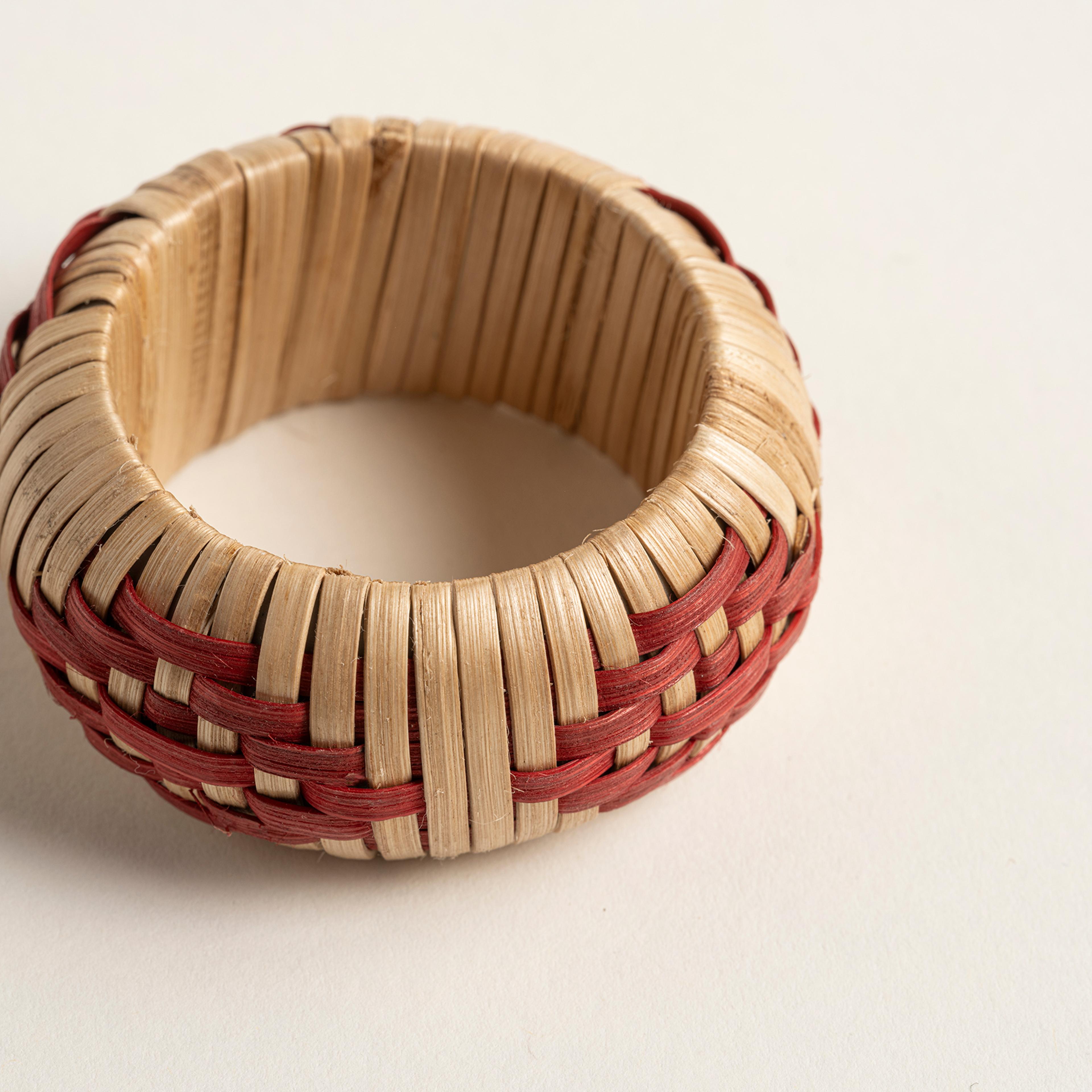 Lotus Bambu Peçete Halkası 5.5x5.5x2.5 Cm Fuşya