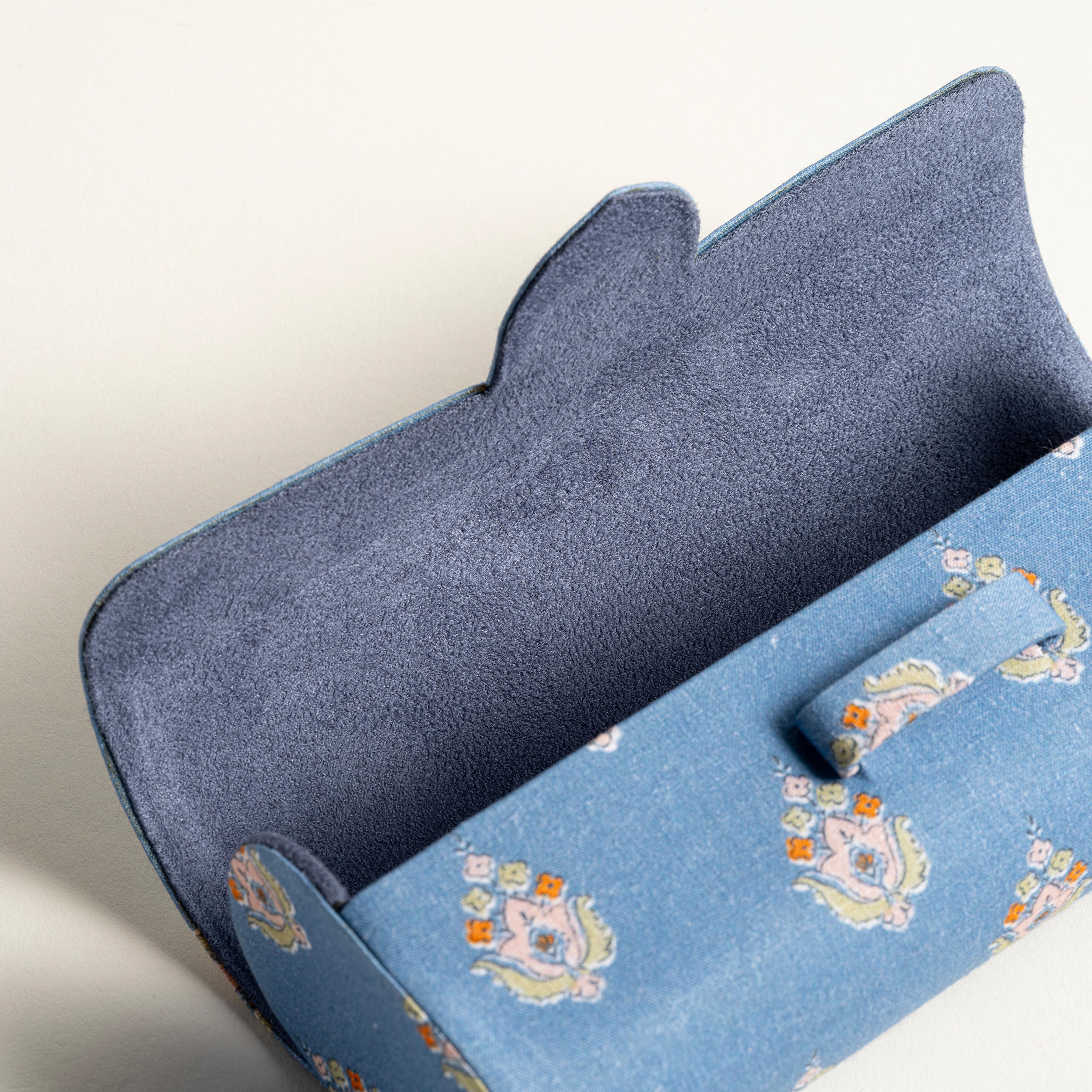 Noıda Pamuk Gözlük Kutusu 16.30x4.60x7.00 Cm Mavi