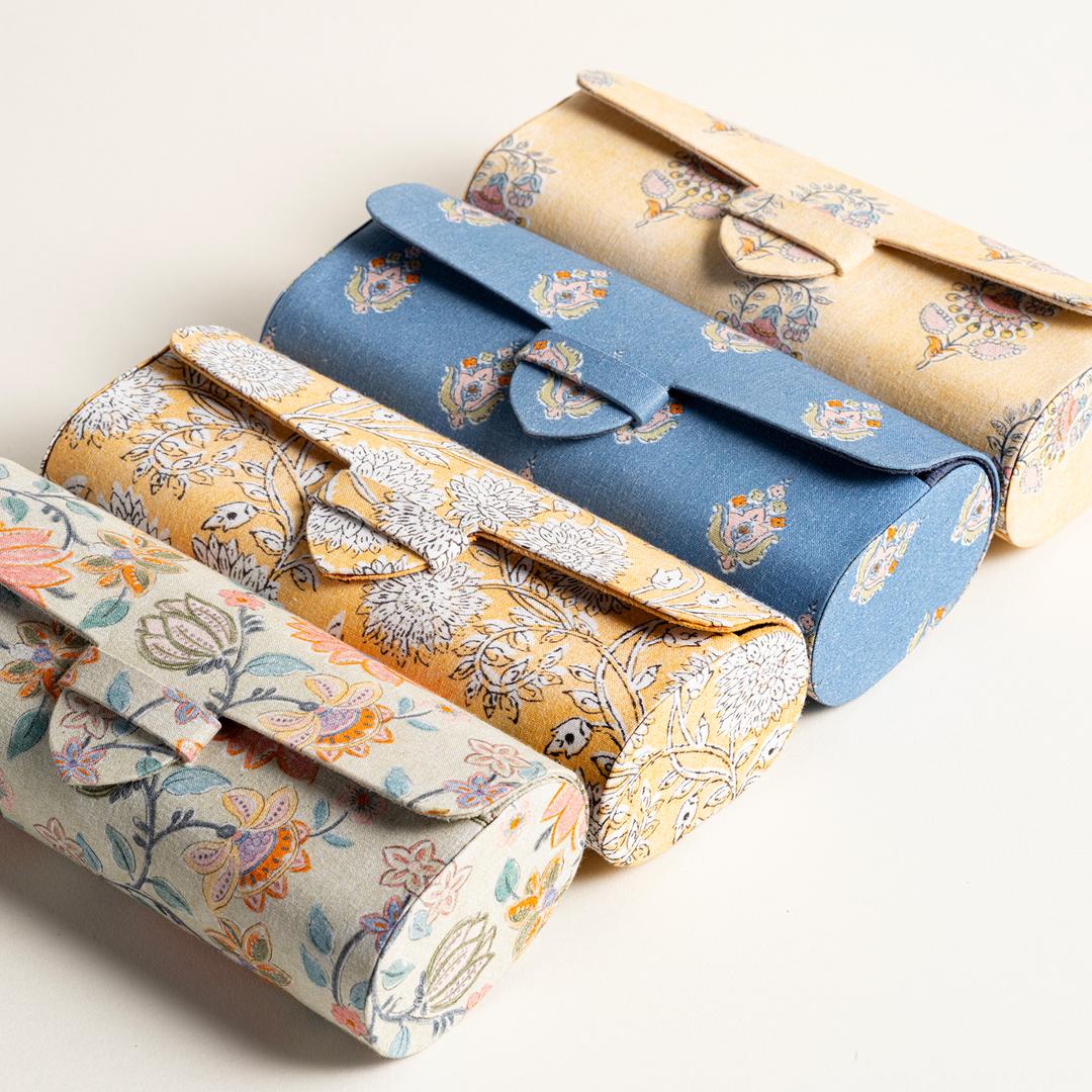 Noıda Pamuk Gözlük Kutusu 16.30x4.60x7.00 Cm Mavi