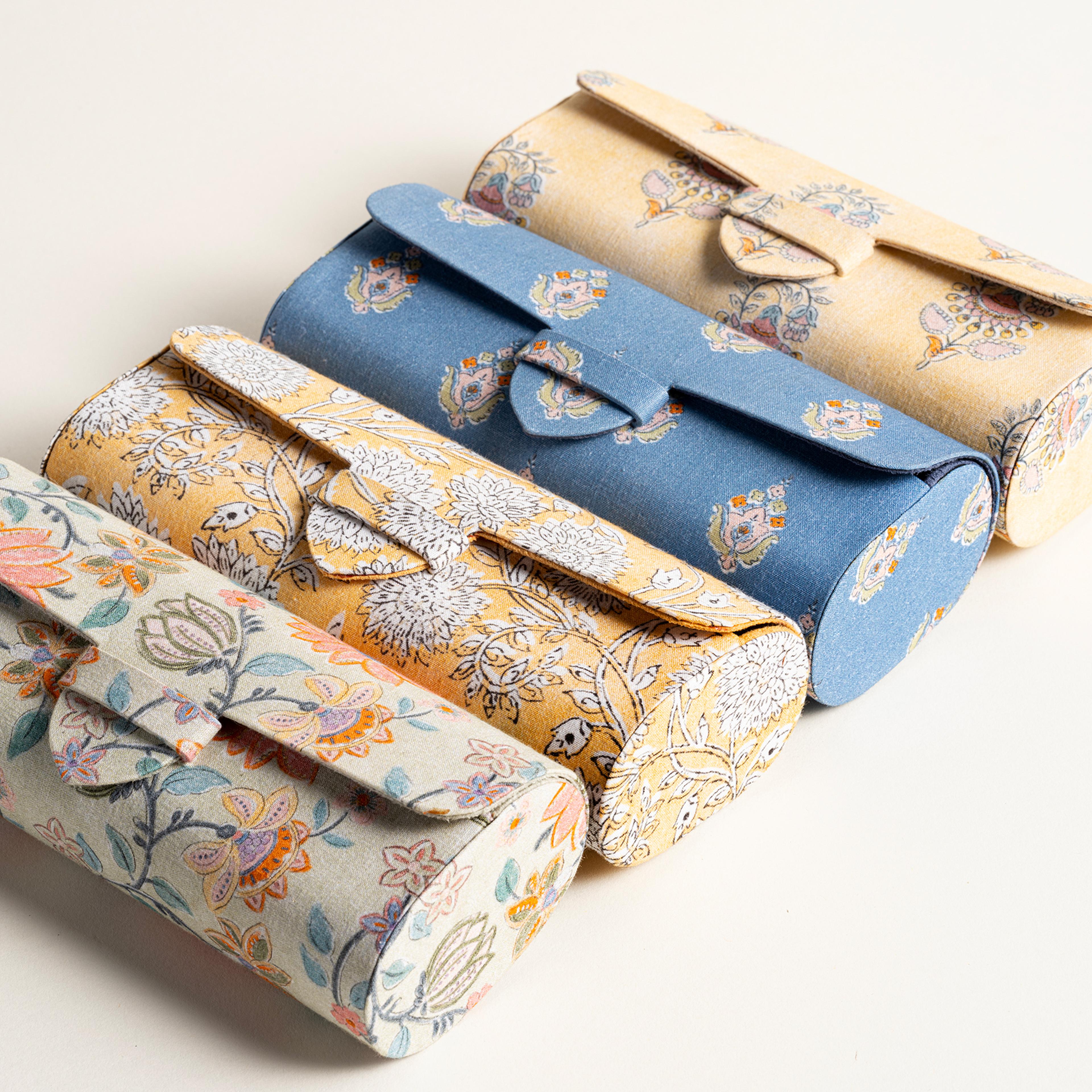 Noıda Pamuk Gözlük Kutusu 16.30x4.60x7.00 Cm Mavi