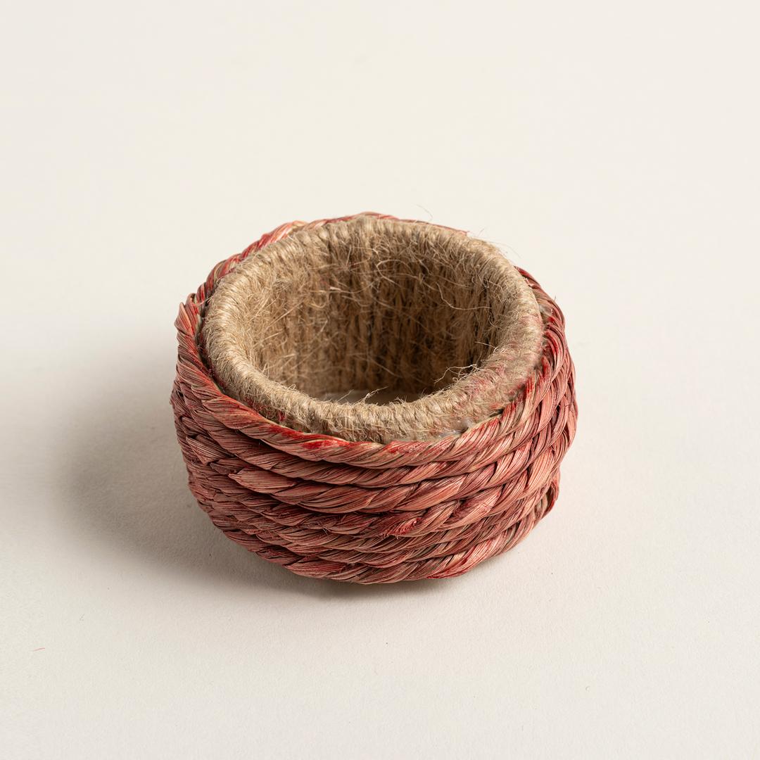 Khanpur Deniz Çayırı - Jüt Peçete Halkası 5 Cm Pembe