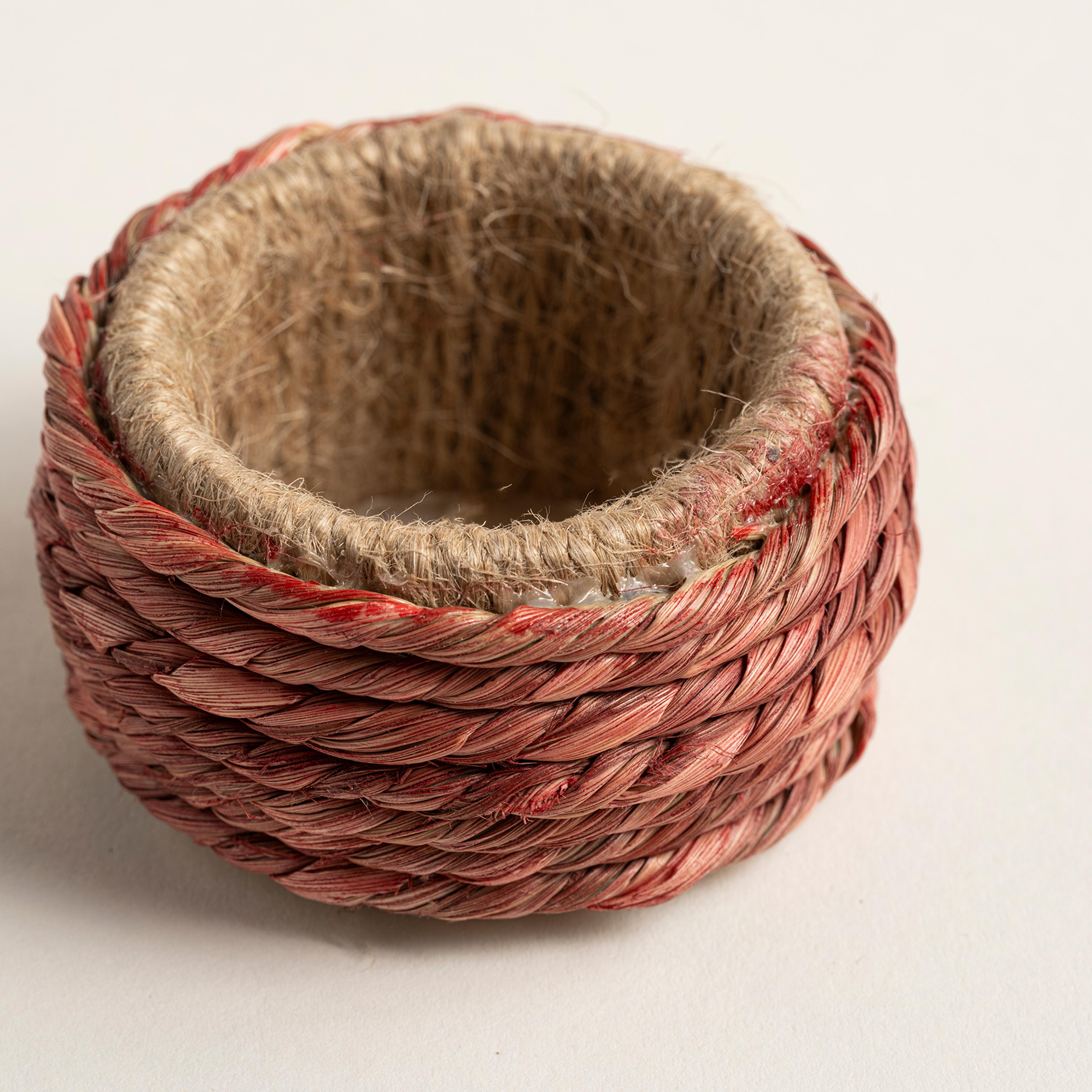 Khanpur Deniz Çayırı - Jüt Peçete Halkası 5 Cm Pembe