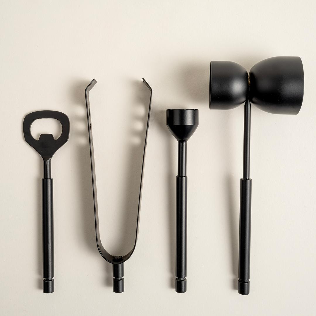 Rampur Çelik / Mermer Bar Aksesuarları 9x16x25 Cm Siyah