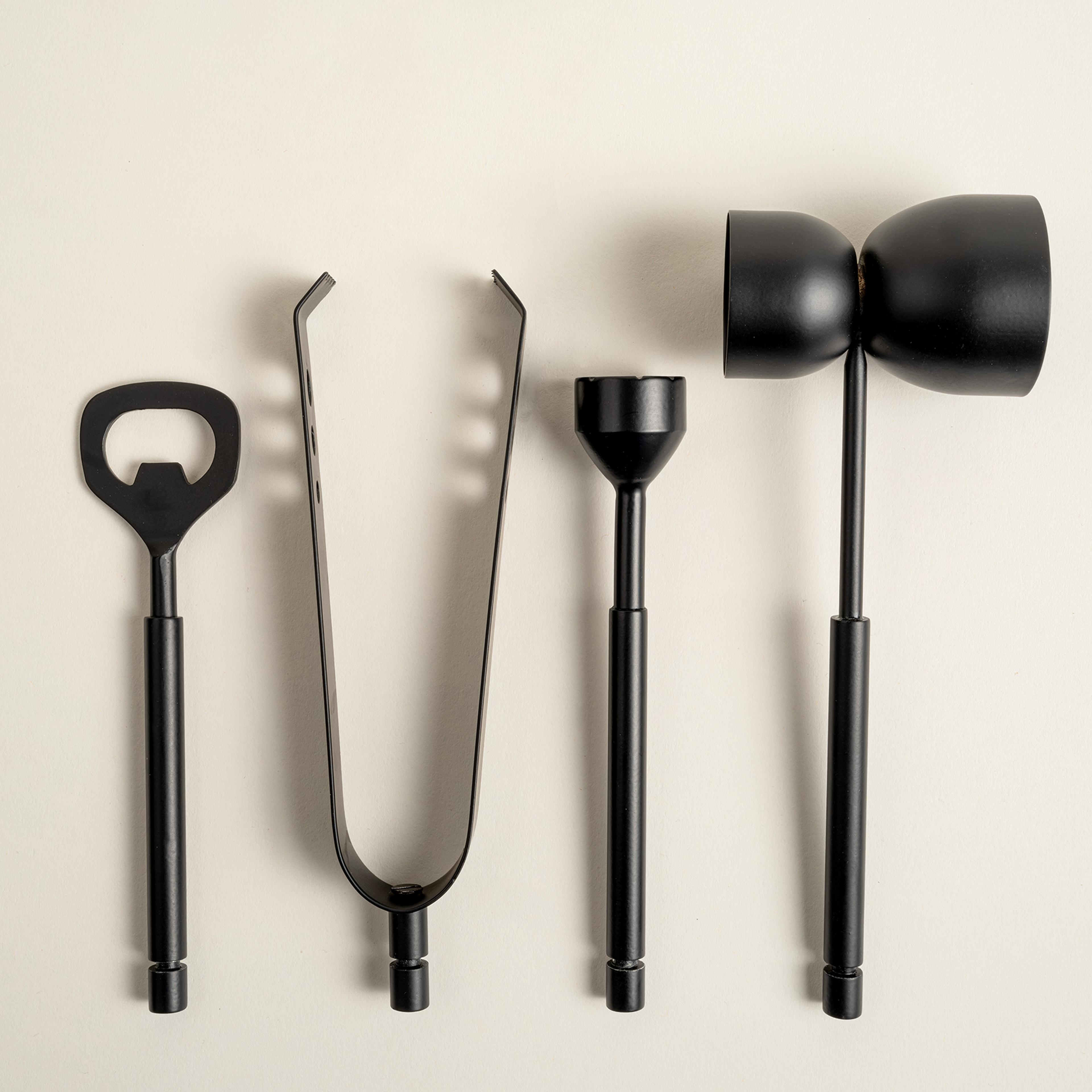 Rampur Çelik / Mermer Bar Aksesuarları 9x16x25 Cm Siyah