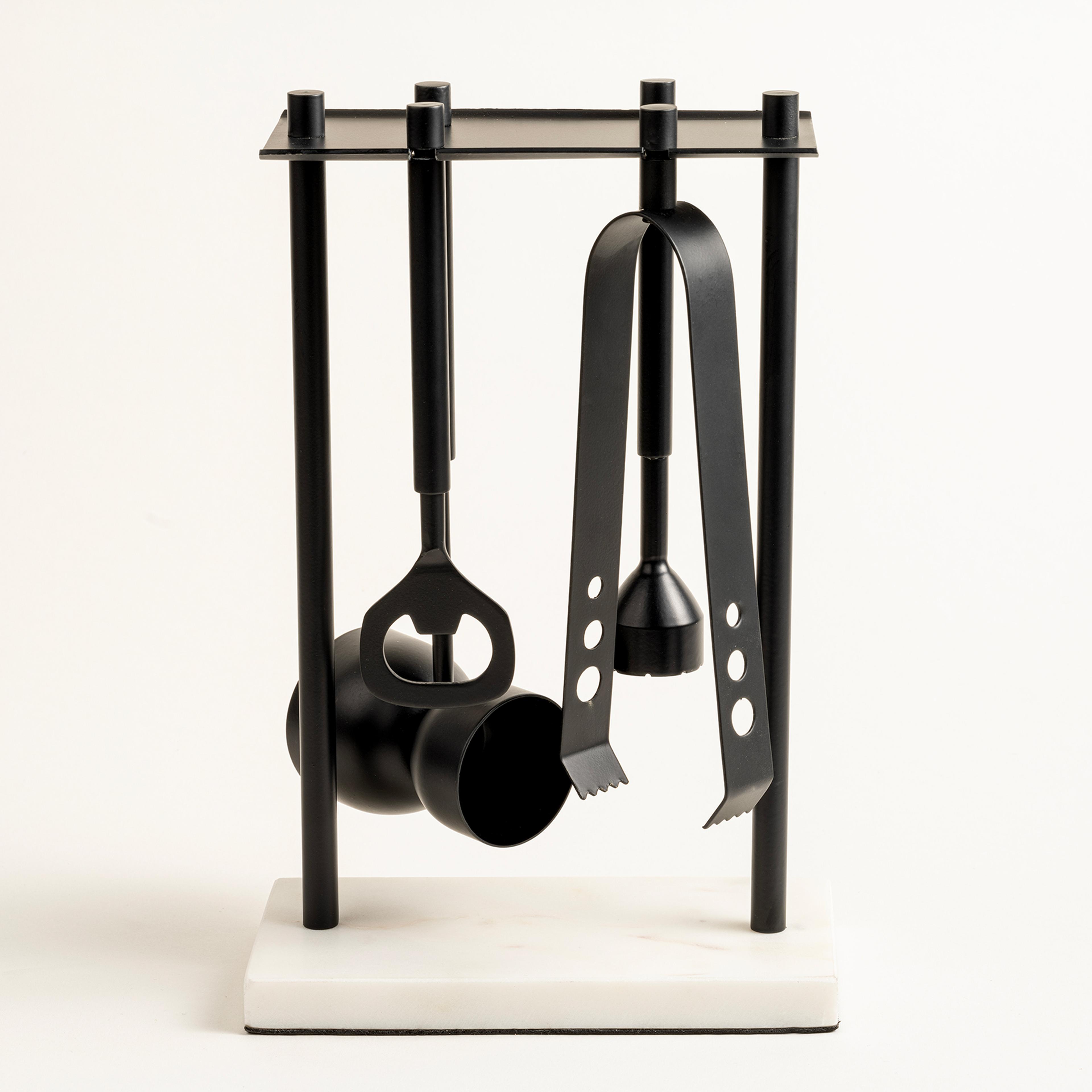 Rampur Çelik / Mermer Bar Aksesuarları 9x16x25 Cm Siyah