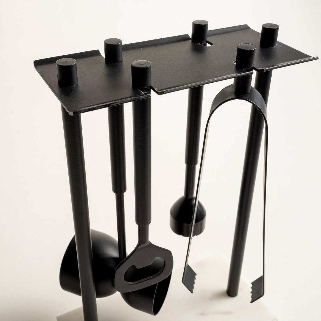 Rampur Çelik / Mermer Bar Aksesuarları 9x16x25 Cm Siyah