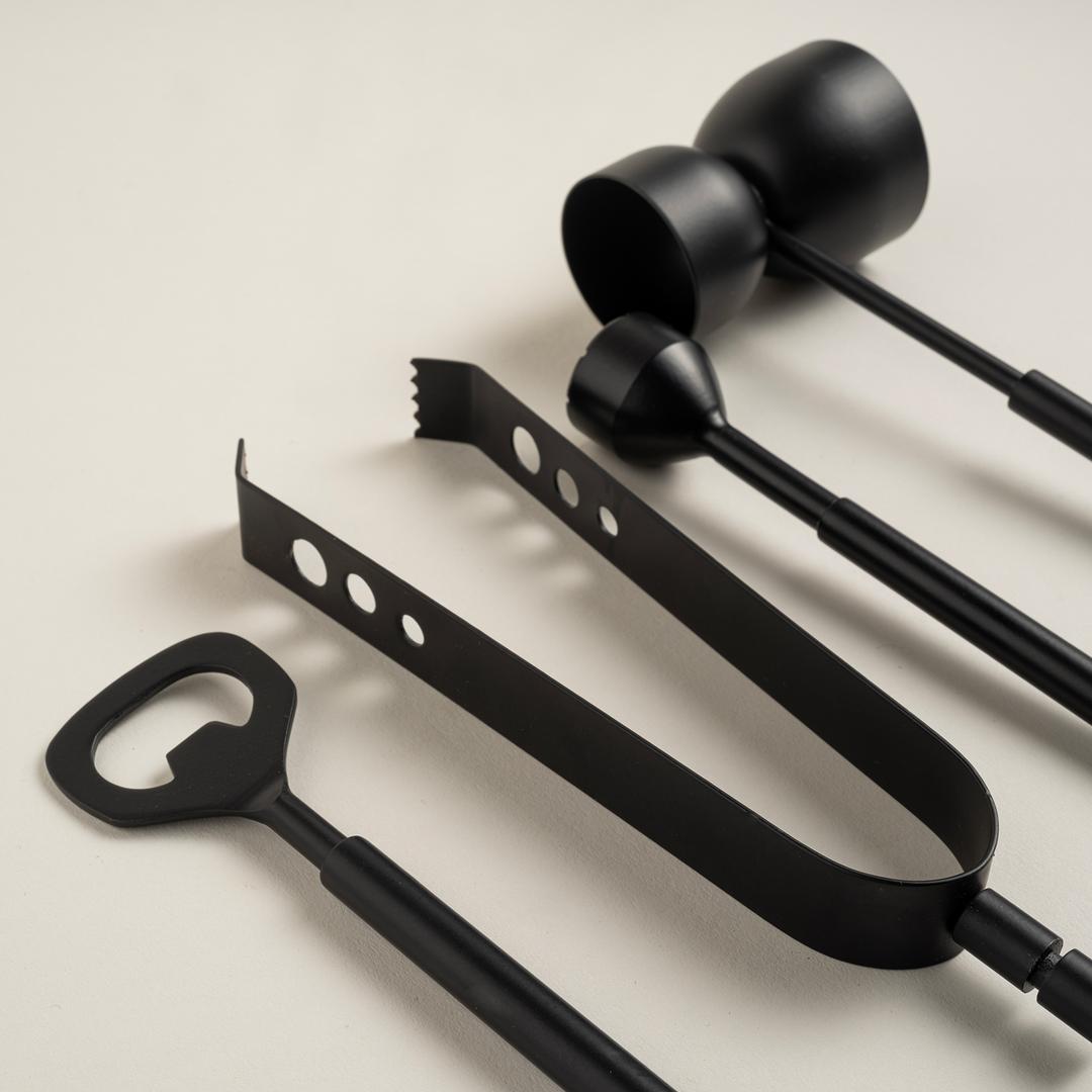 Rampur Çelik / Mermer Bar Aksesuarları 9x16x25 Cm Siyah