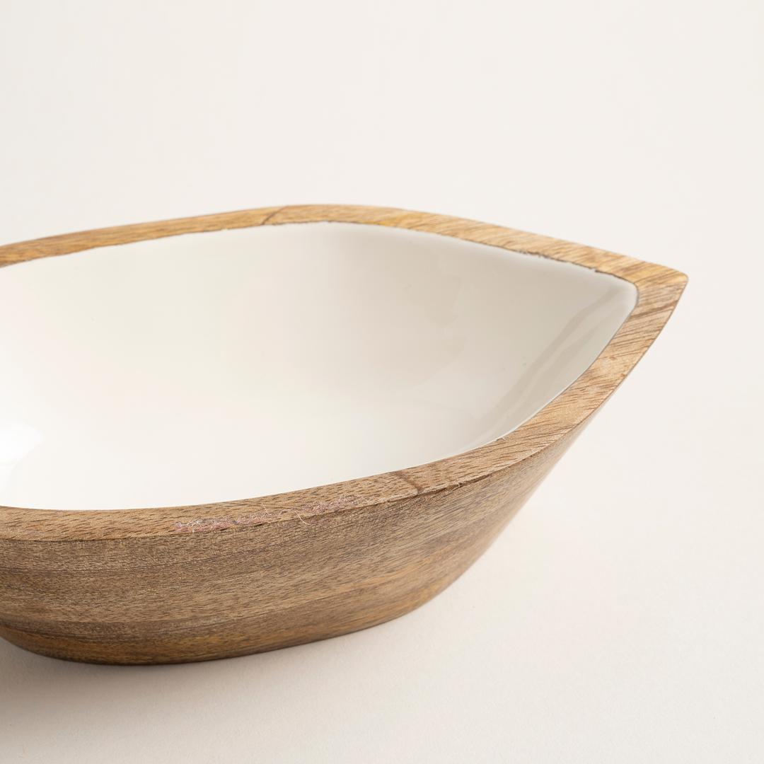 Lakrı Mango Ağacı Kase 21.5x13x6 Cm Natural