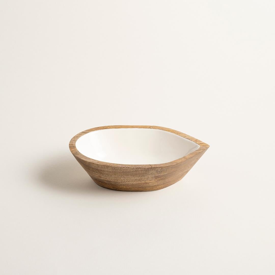 Lakrı Mango Ağacı Kase 21.5x13x6 Cm Natural