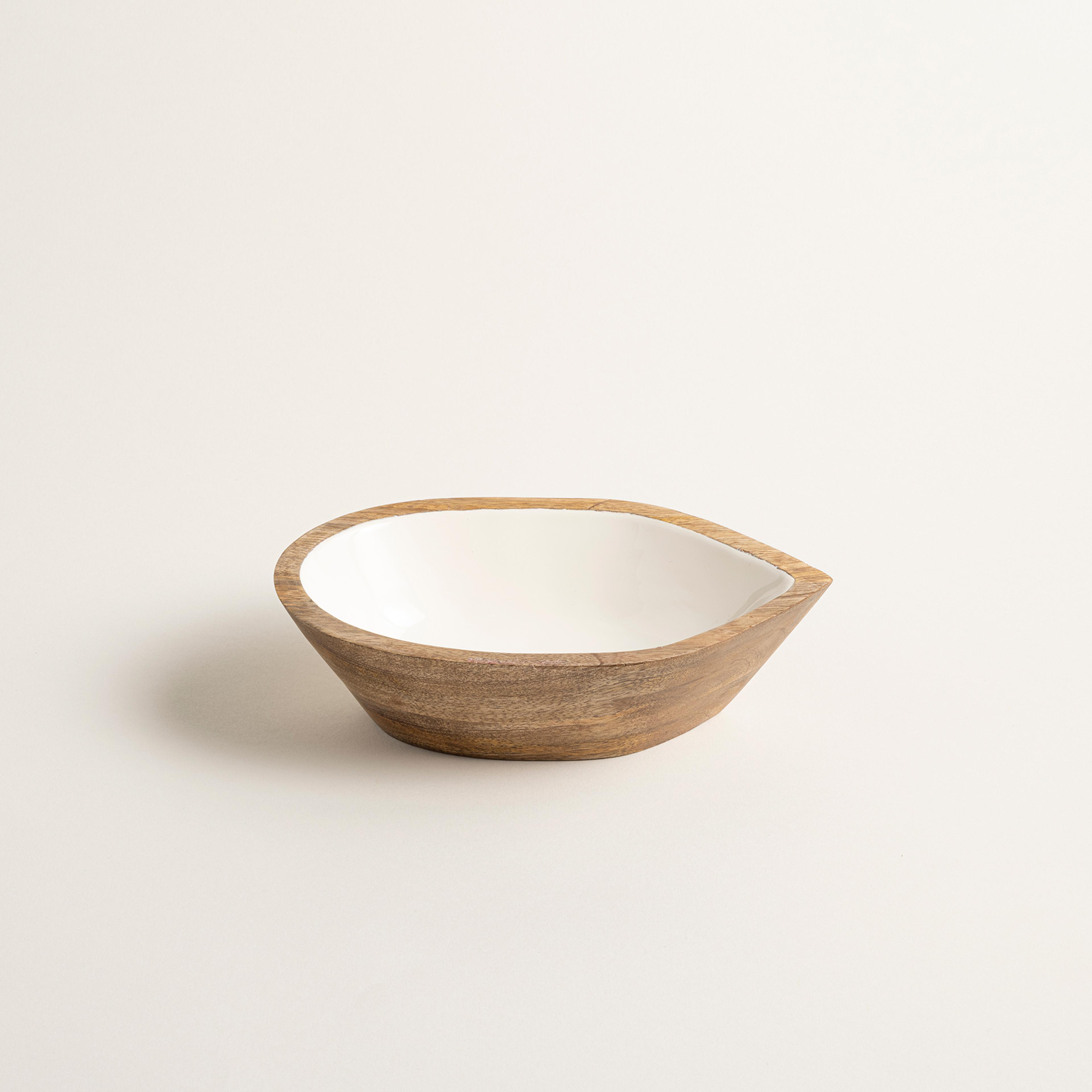 Lakrı Mango Ağacı Kase 21.5x13x6 Cm Natural