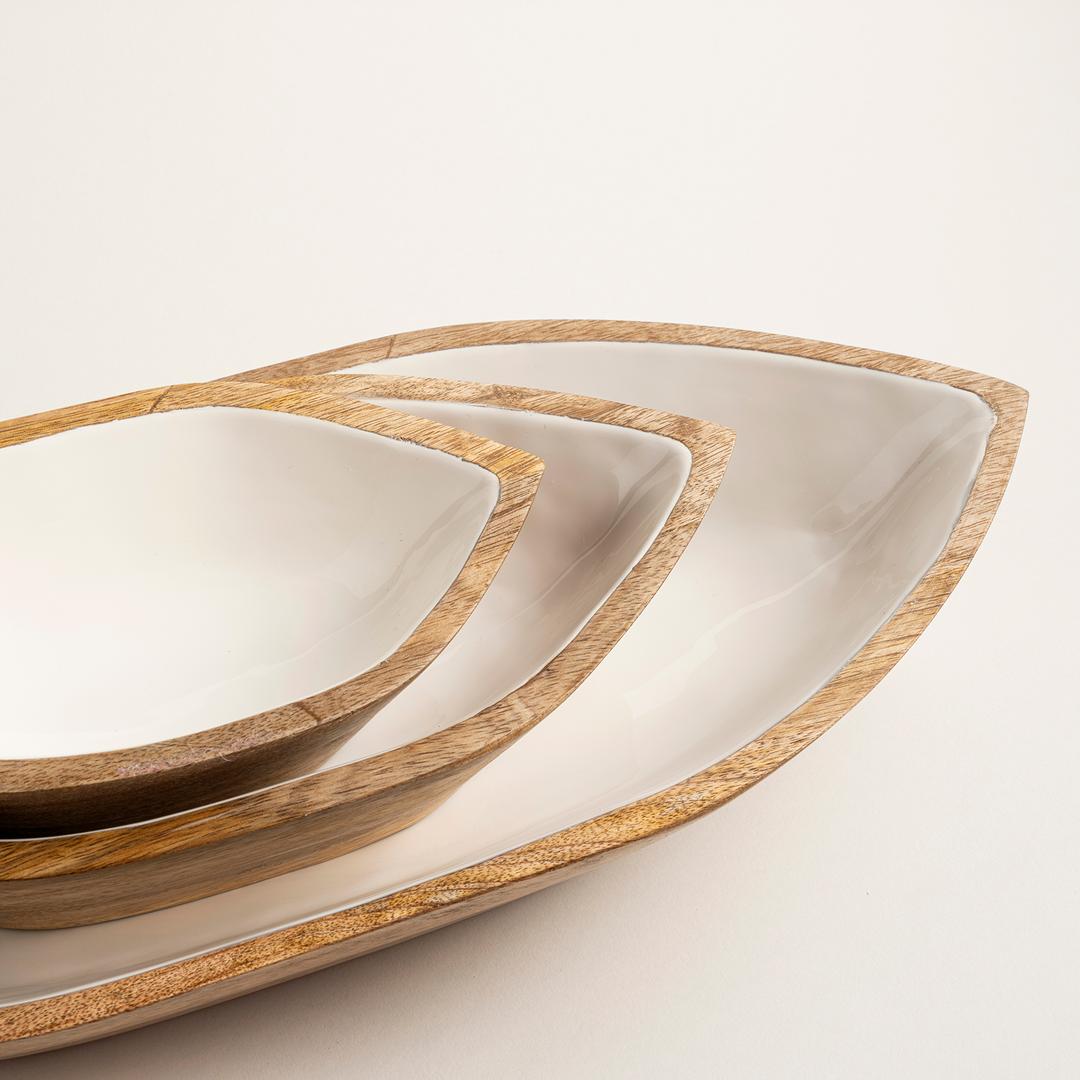 Lakrı Mango Ağacı Kase 21.5x13x6 Cm Natural