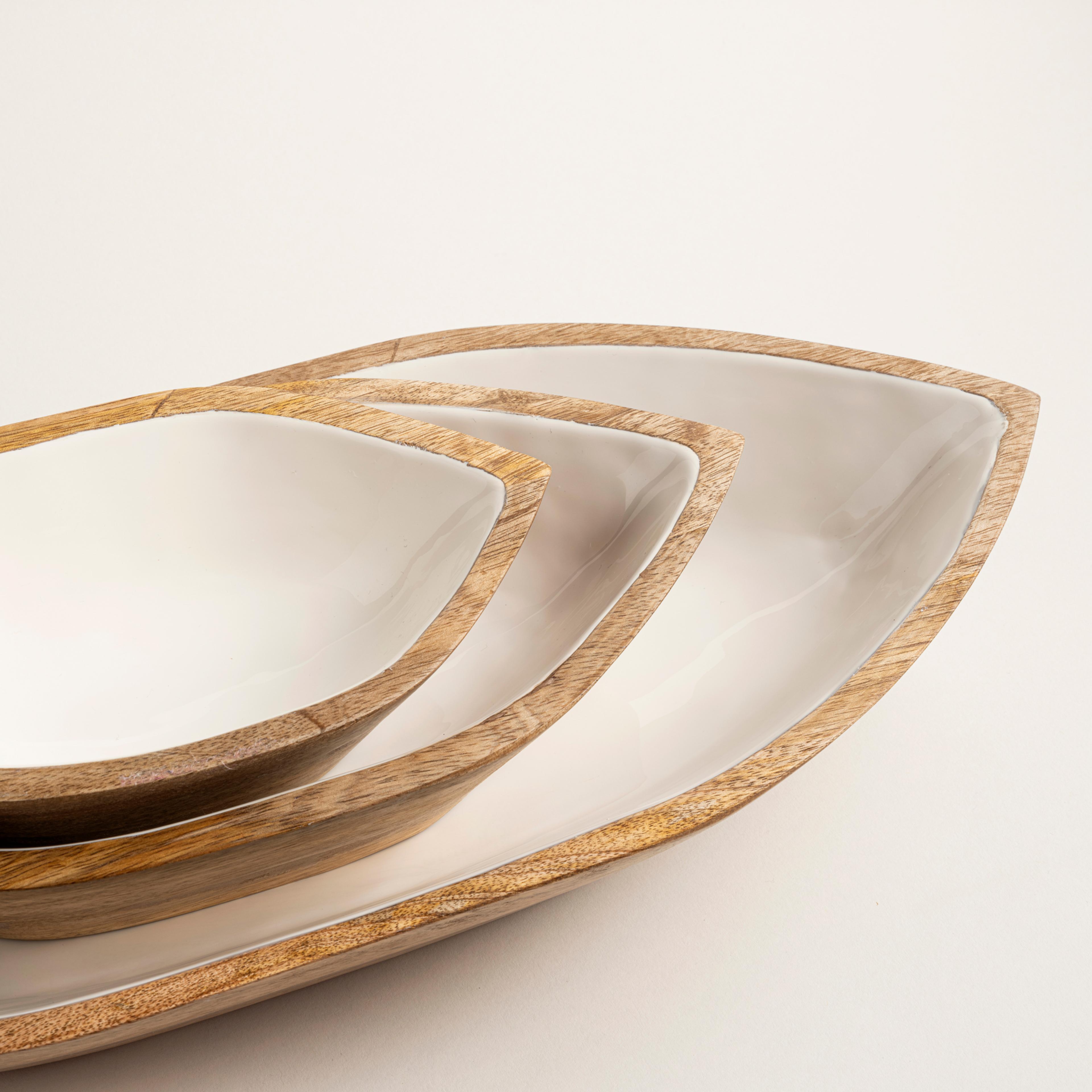 Lakrı Mango Ağacı Kase 21.5x13x6 Cm Natural