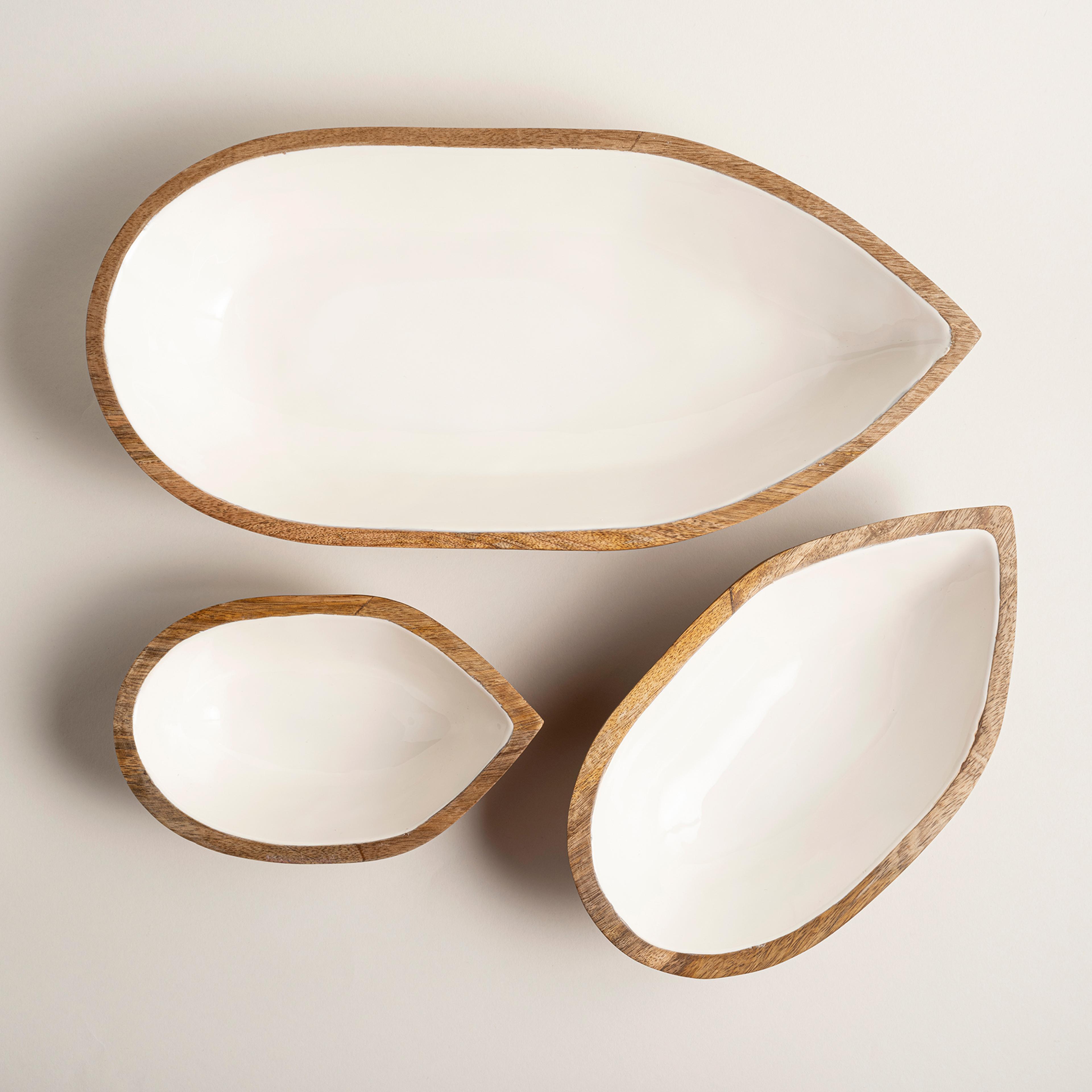 Lakrı Mango Ağacı Kase 28x16x7 Cm Natural