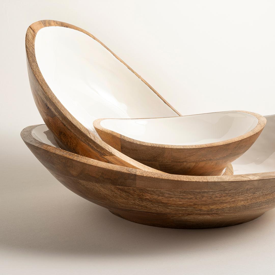 Lakrı Mango Ağacı Kase 30x28x9 Cm Natural