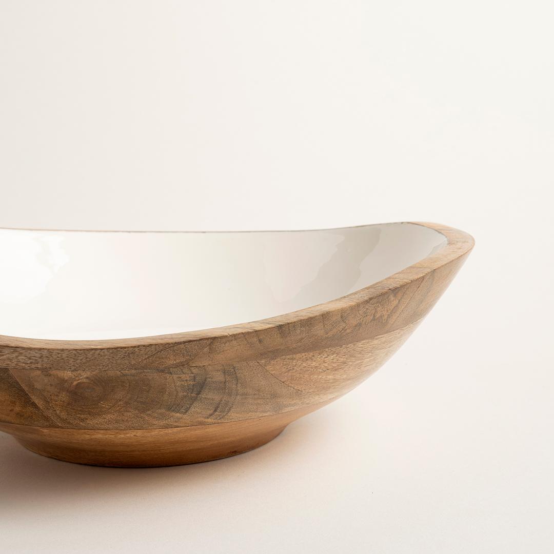 Lakrı Mango Ağacı Kase 30x28x9 Cm Natural