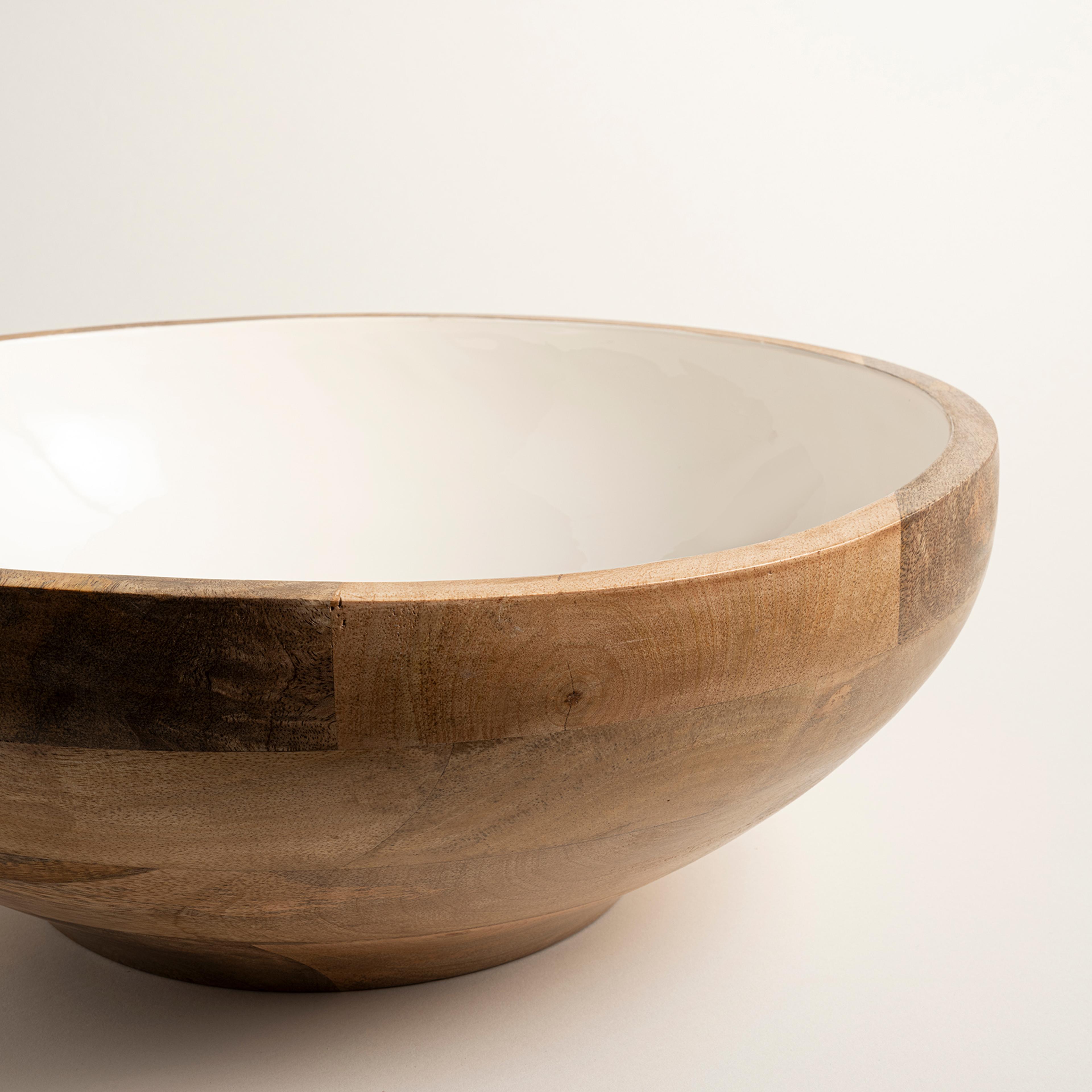 Lakrı Mango Ağacı Kase 43x43x16 Cm Natural