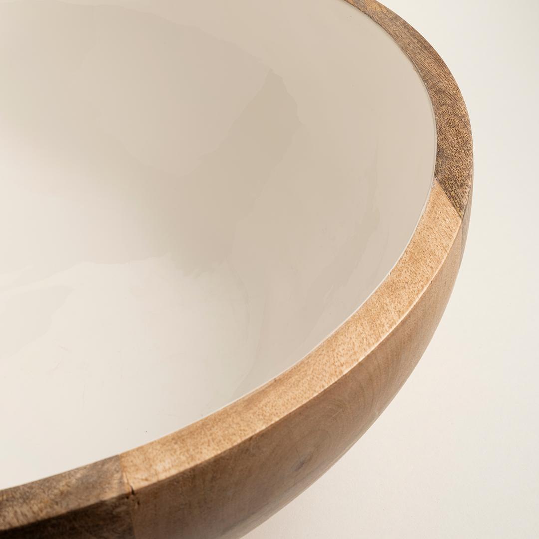 Lakrı Mango Ağacı Kase 43x43x16 Cm Natural