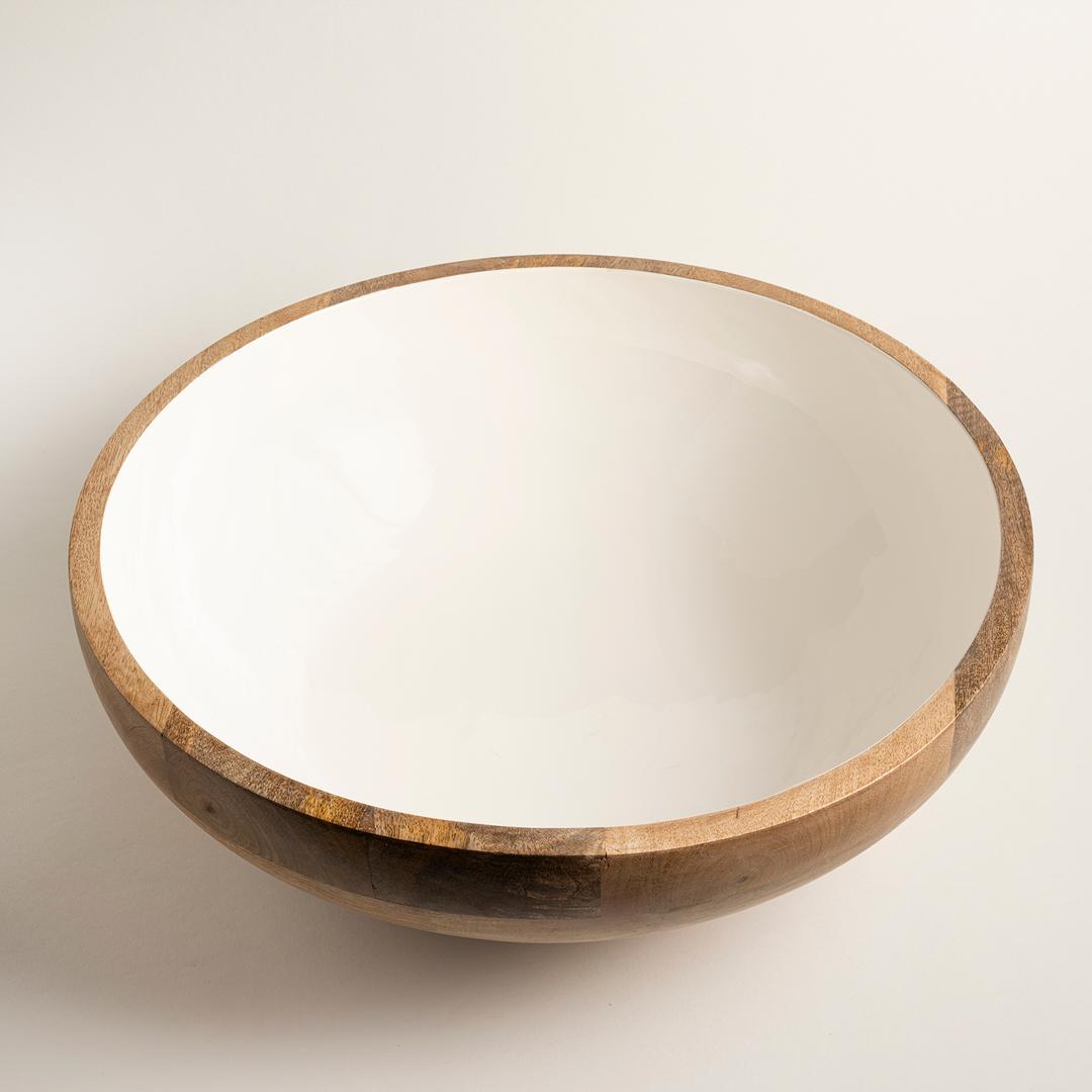 Lakrı Mango Ağacı Kase 43x43x16 Cm Natural