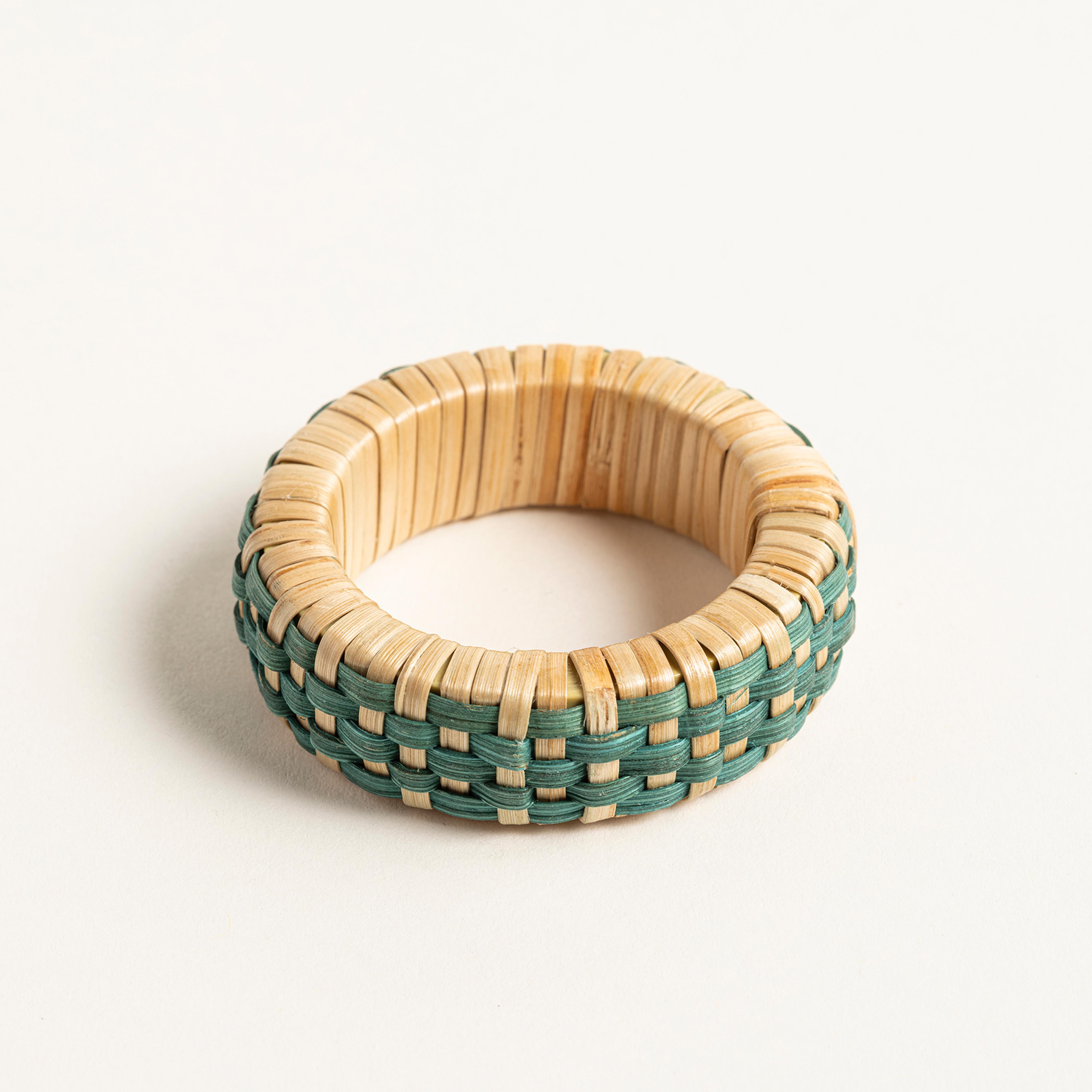 Lotus Bambu Peçete Halkası 5.5x5.5x2 Cm Yeşil