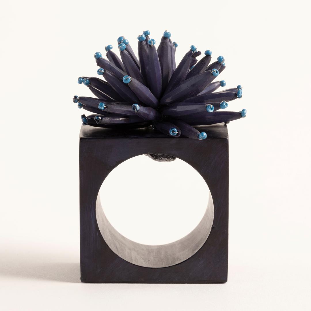 Khanpur Reçine - Akrilik Peçete Halkası 5x2.25x8 Cm Mavi