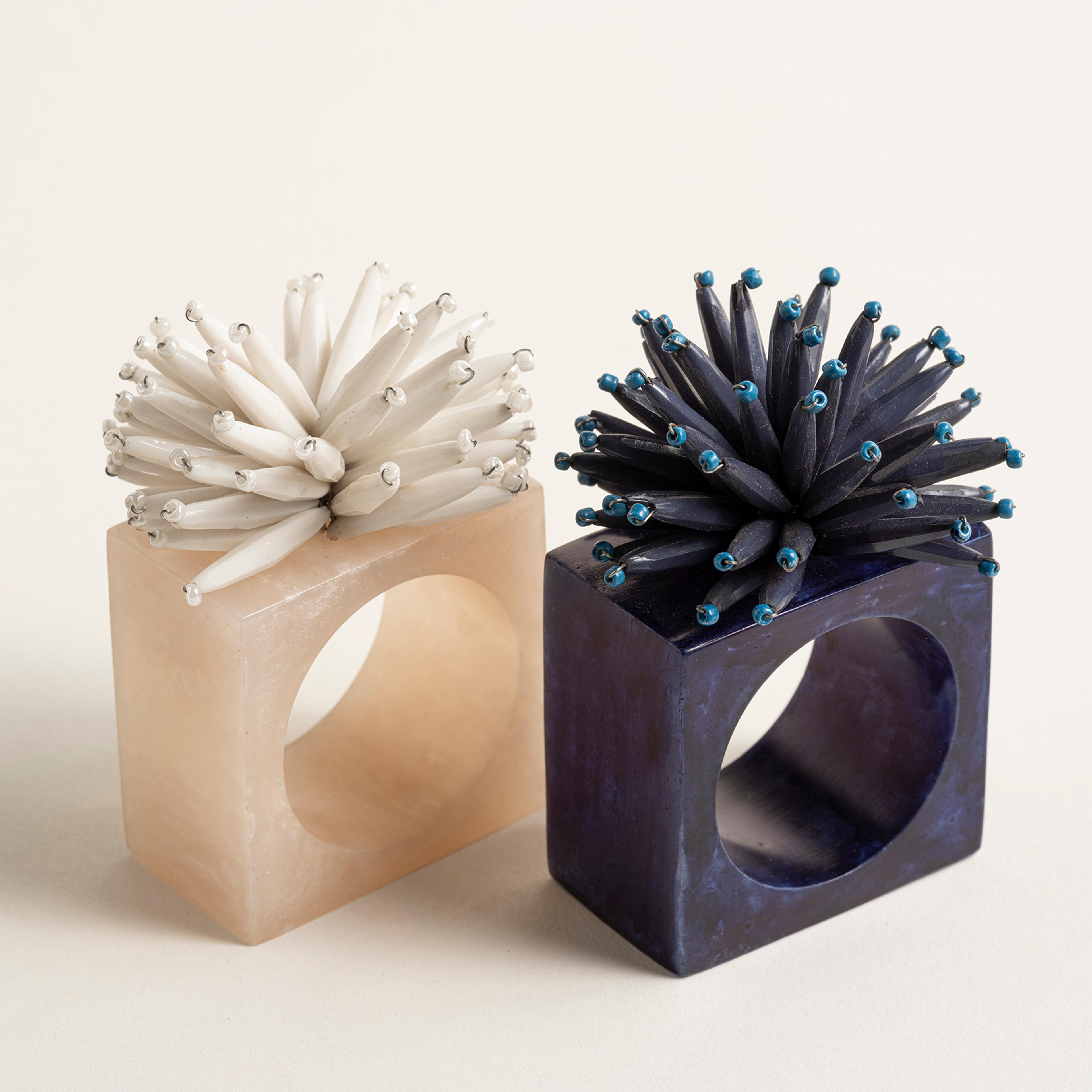 Khanpur Reçine - Akrilik Peçete Halkası 5x2.25x8 Cm Mavi