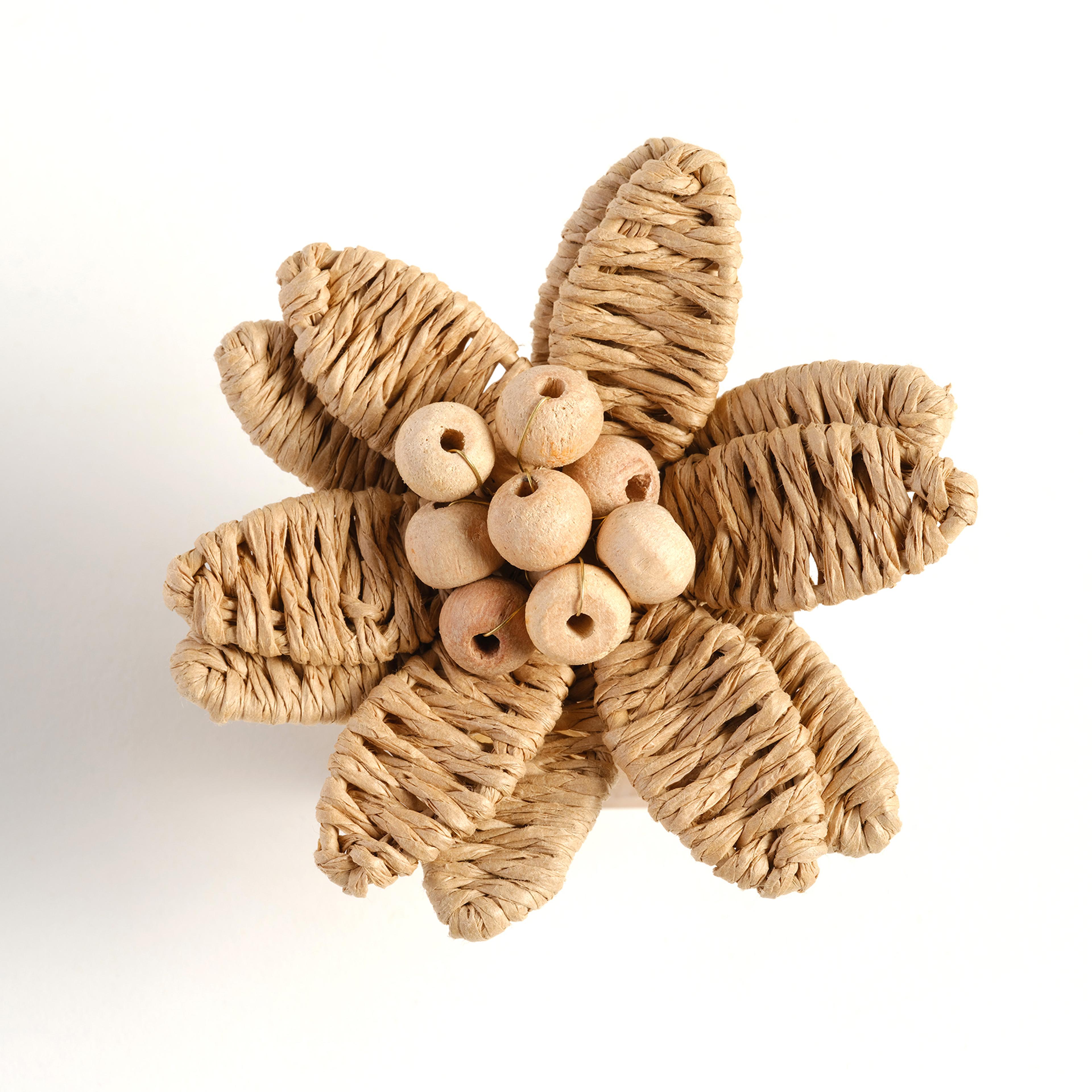 Khanpur Rafya - Ağaç Peçete Halkası 10x10x8 Cm Natural