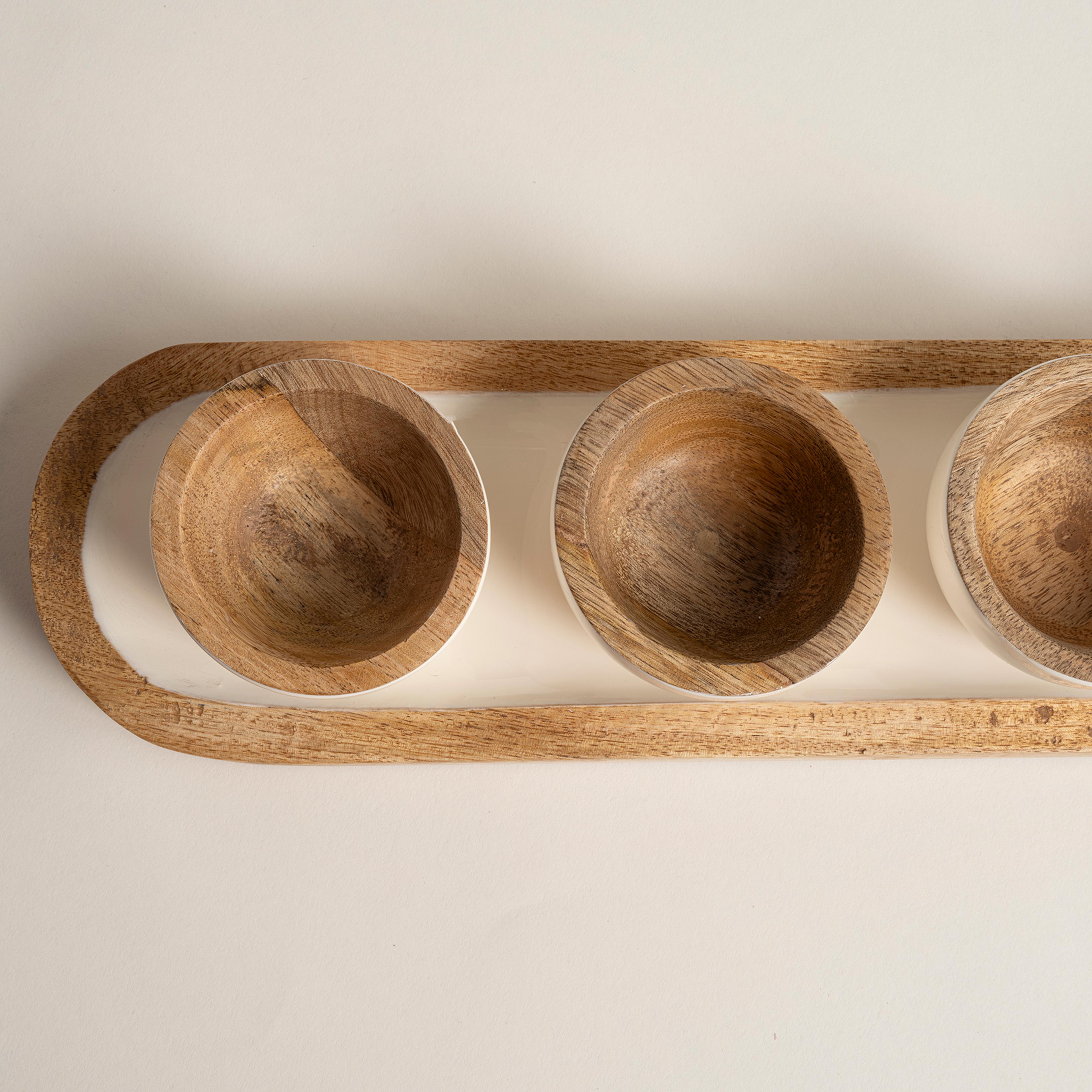 Lakrı Mango Ağacı Çerezlik 58x10x3 Cm Natural