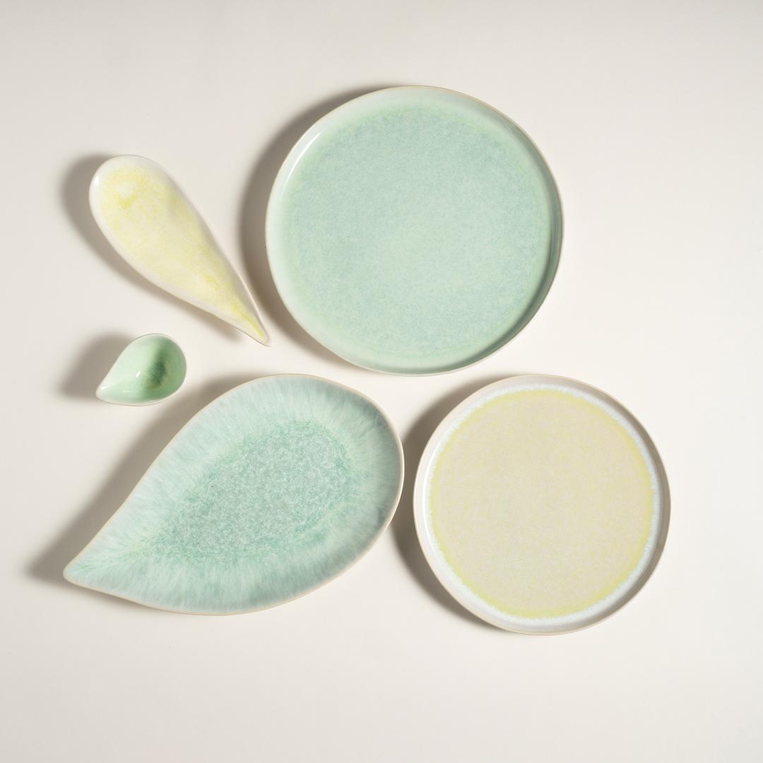 Fonte Stoneware Yemek Tabağı 26x26x2.5 Cm Yeşil