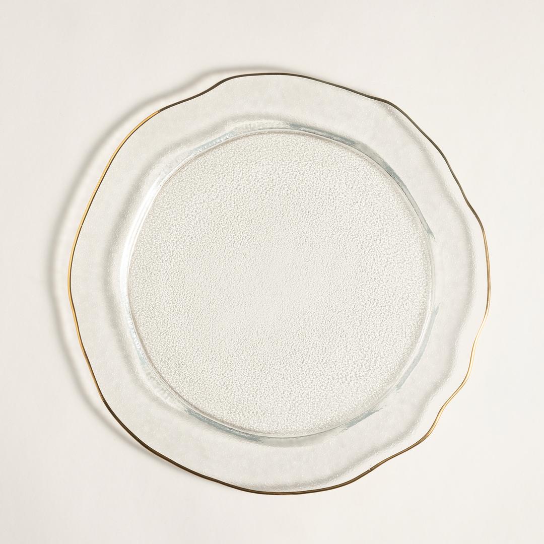 Balat Cam Supla 33x33x2,5 Cm Şeffaf - Altın