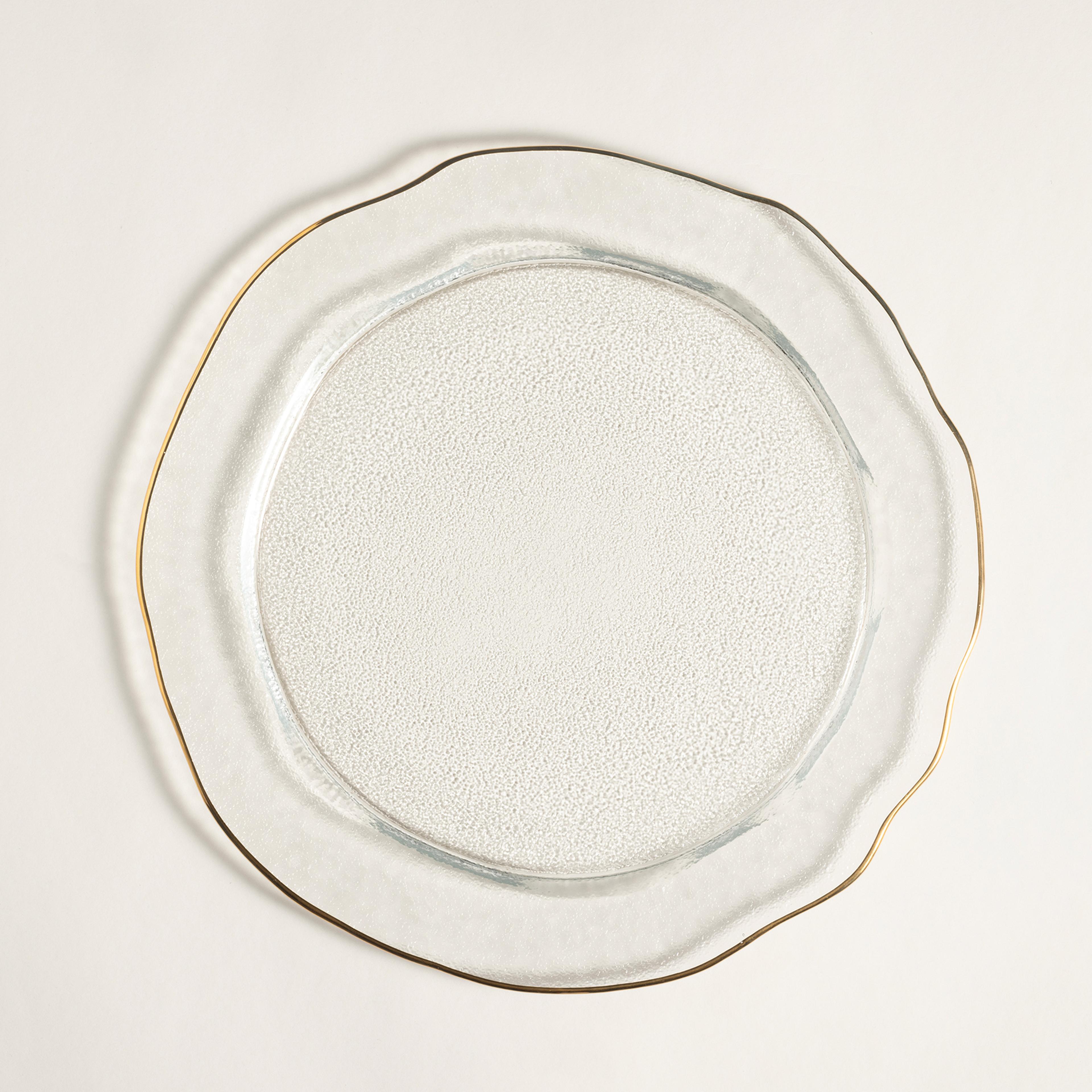 Balat Cam Supla 33x33x2,5 Cm Şeffaf - Altın